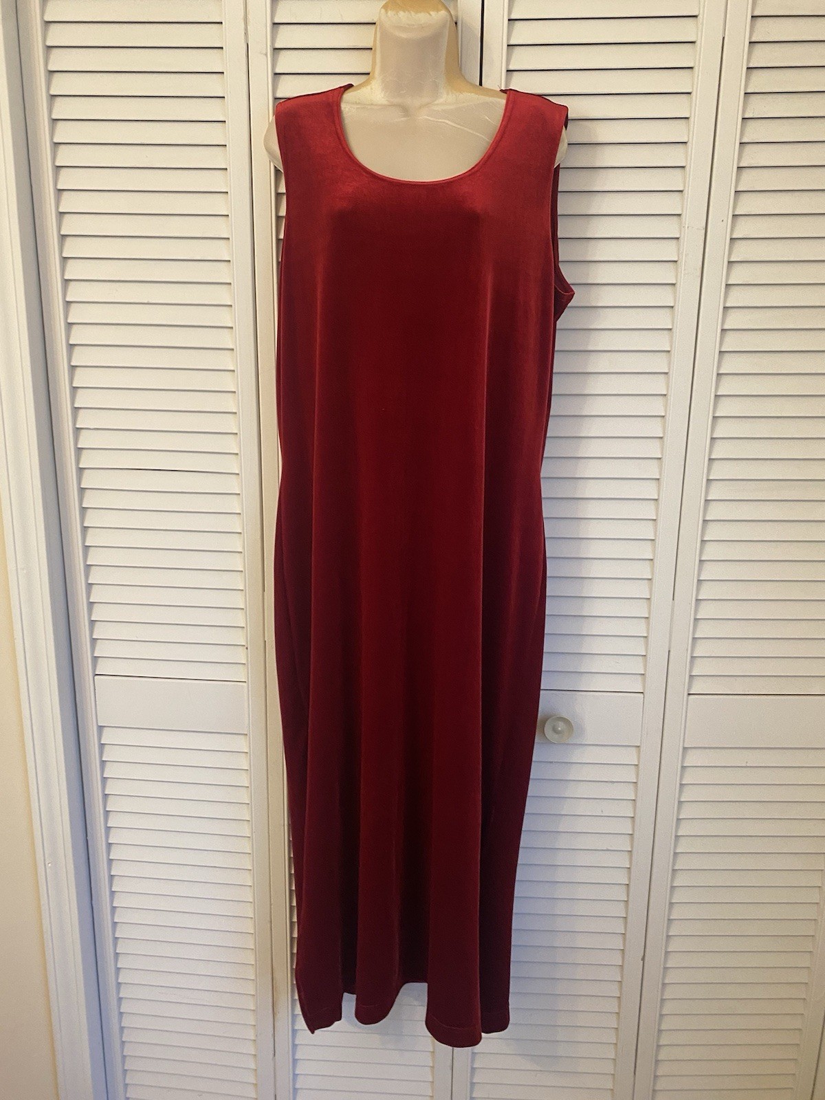 Womens Red Velvet Long Dress Cardigan Set Large Valentines Romantic Festive