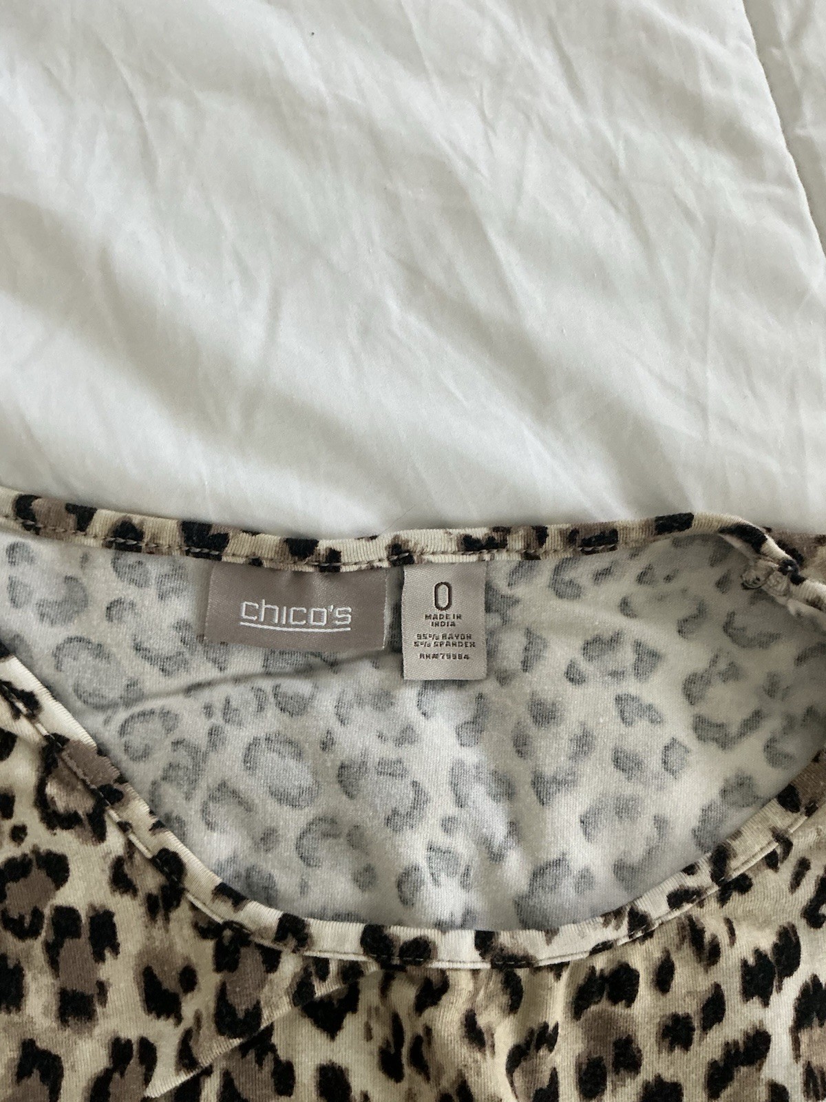 Chico’s Beige/Brown Leopard Animal Print Round Neck Sleeveless Maxi Dress 0