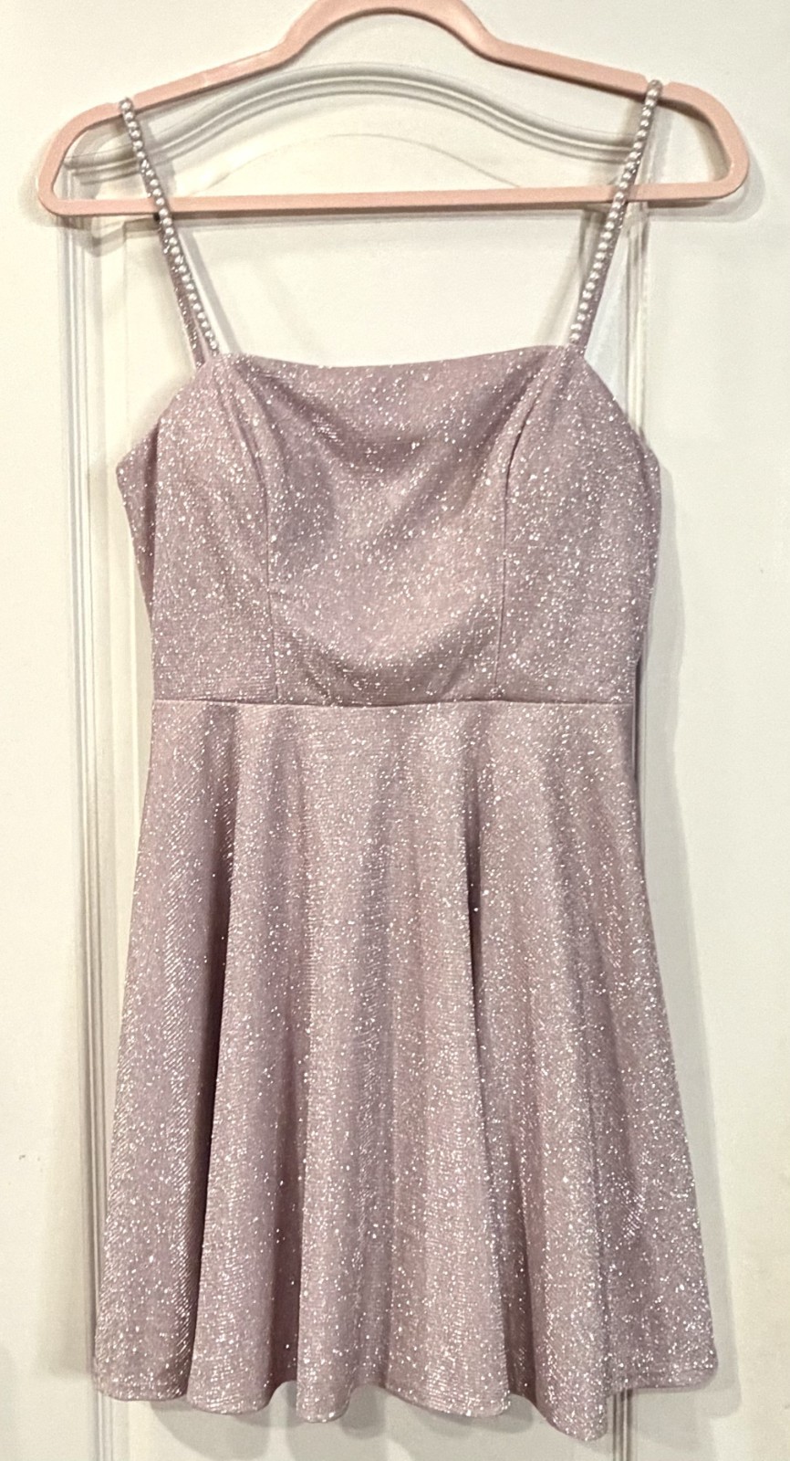 City Studios Women’s/juniors formal sleeveless mini dress pale/party pink size s