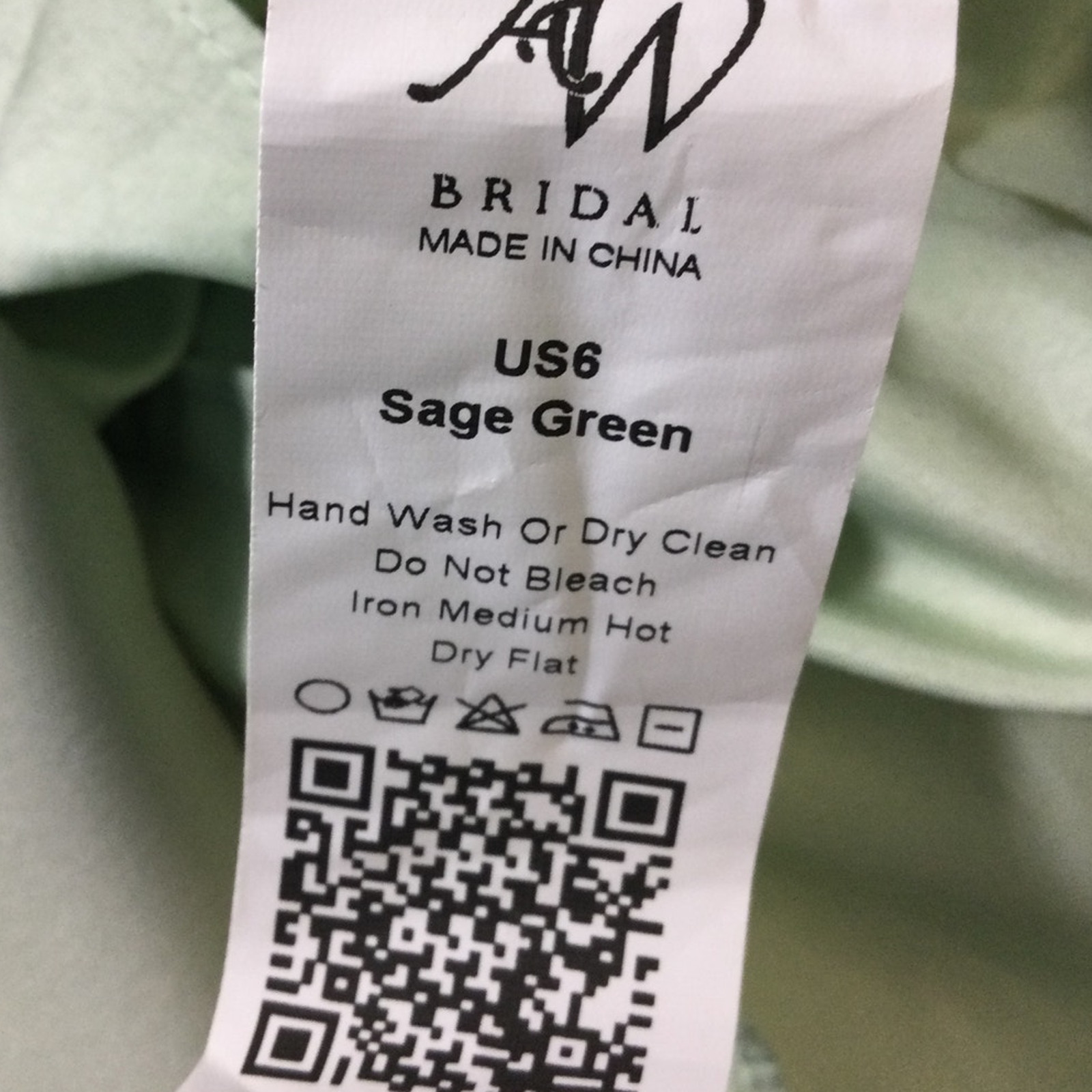 AW BRIDAL SZ 6 S sage green Zephyrine mother of bride party midi dress NEW B37