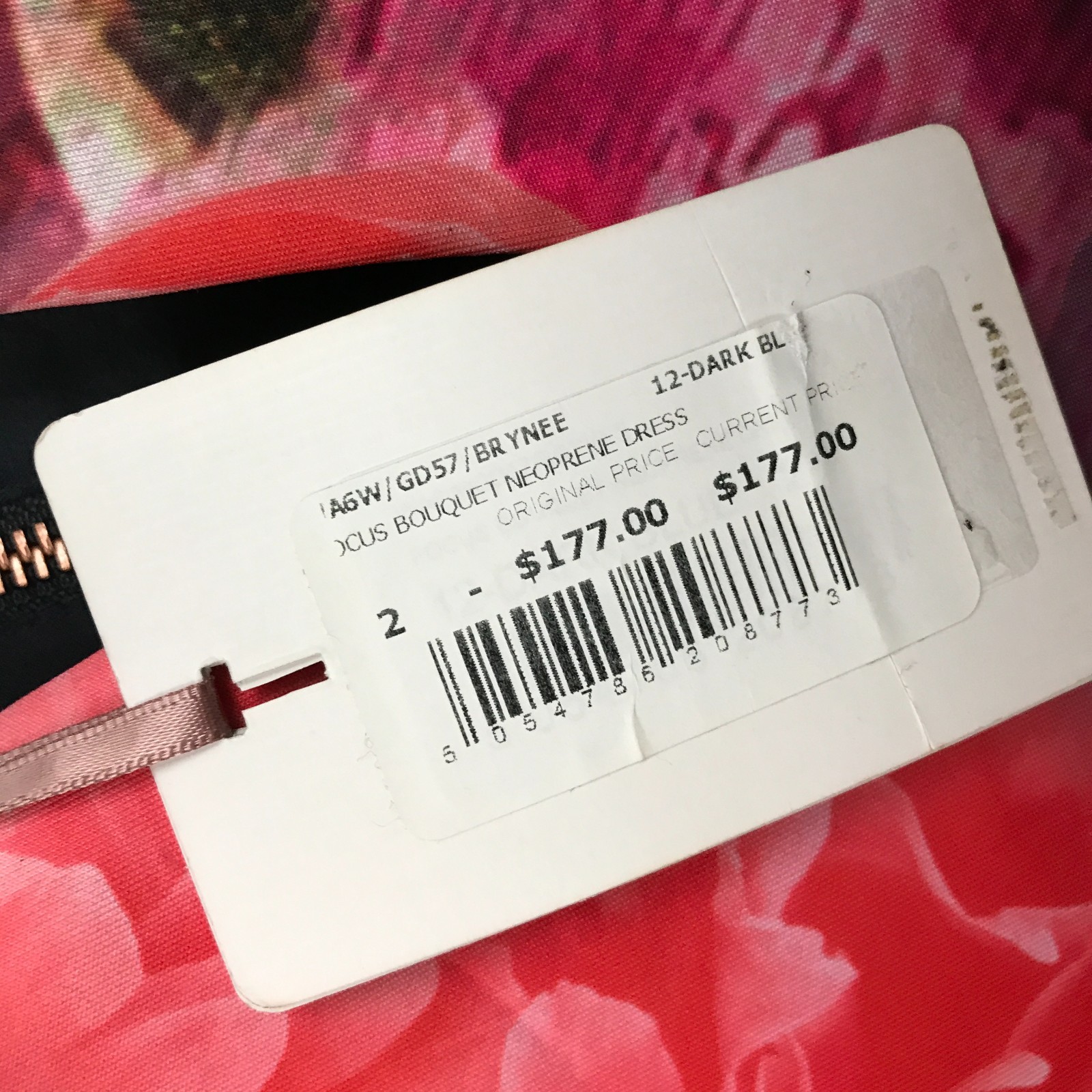 NWT Ted Baker Brynee Focus Bouquet Neoprene Dress Women’s US Size 6
