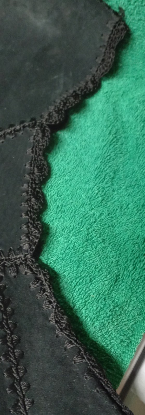 Ashley Stewart Suede Top With Attached Crocheted Bottom Very Unique 26W