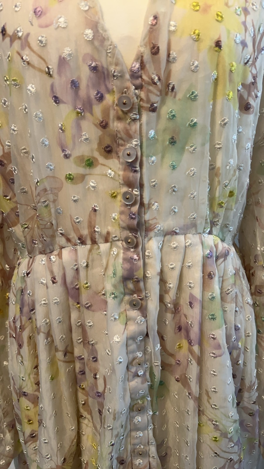 $595 Alexis Behati Multicolored Floral Dress Size M (US 4-6) Cocktail Travel