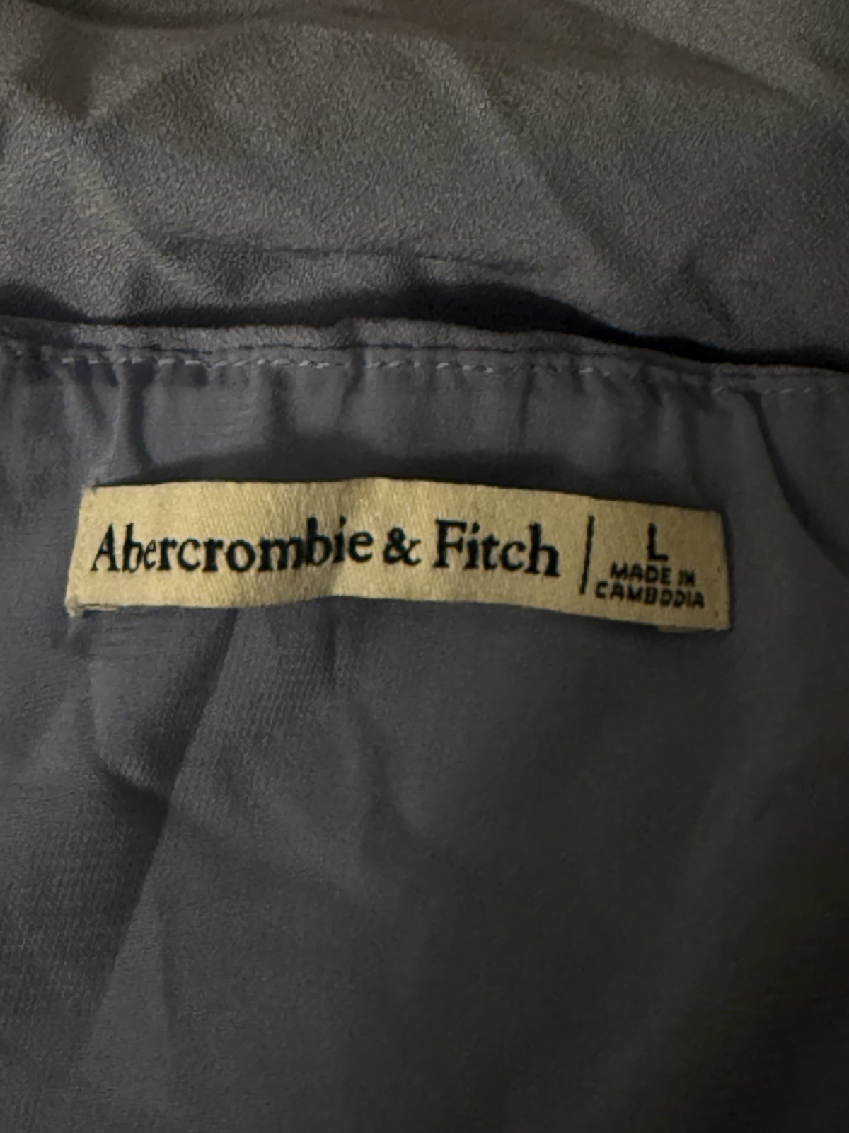 Abercrombie & Fitch Purple Ruched Spaghetti Strap V-Neck Bodycon Mini Dress L