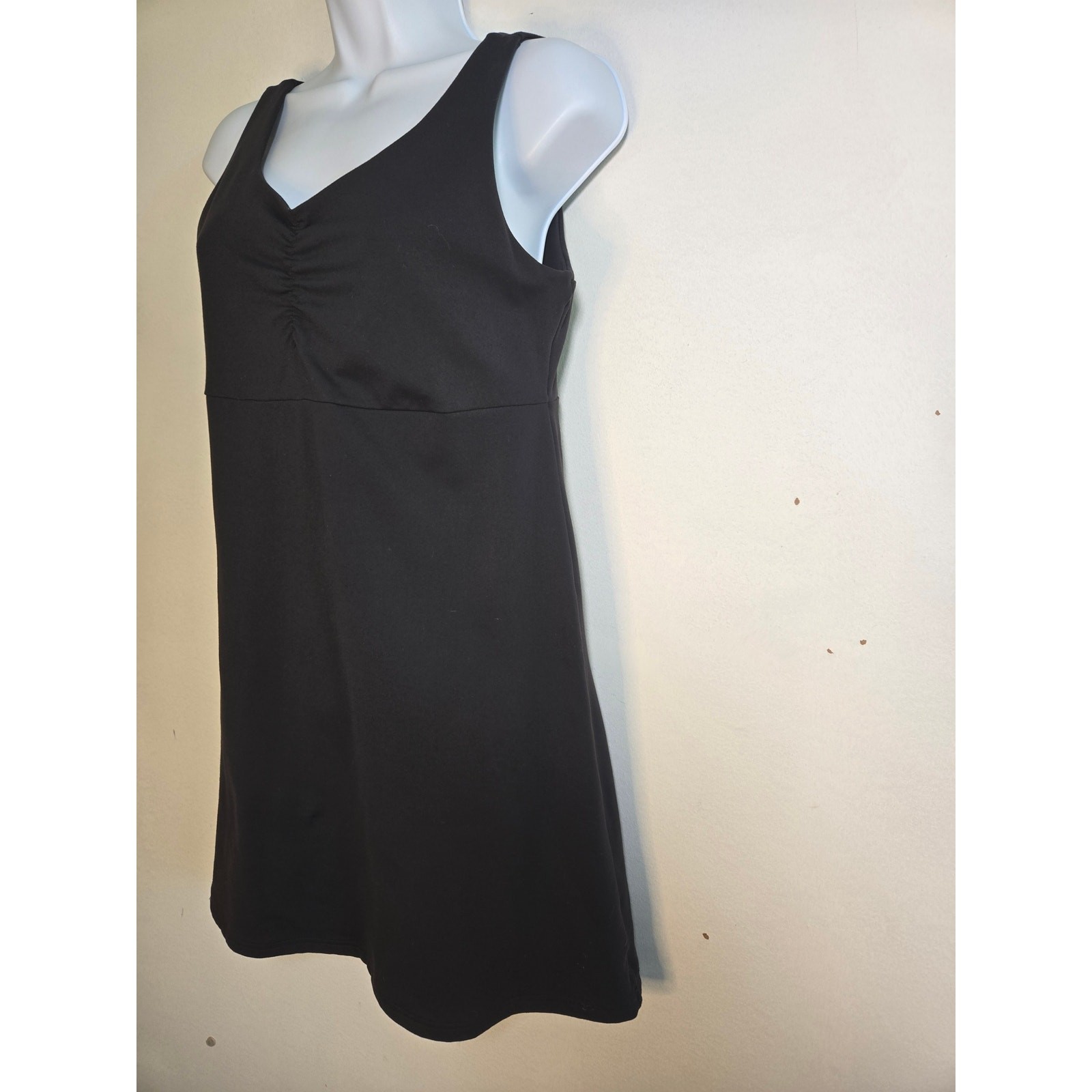 Kuhl Harmony Womens Black Athleisure Casual Sundress w/ Built In Bra. Med