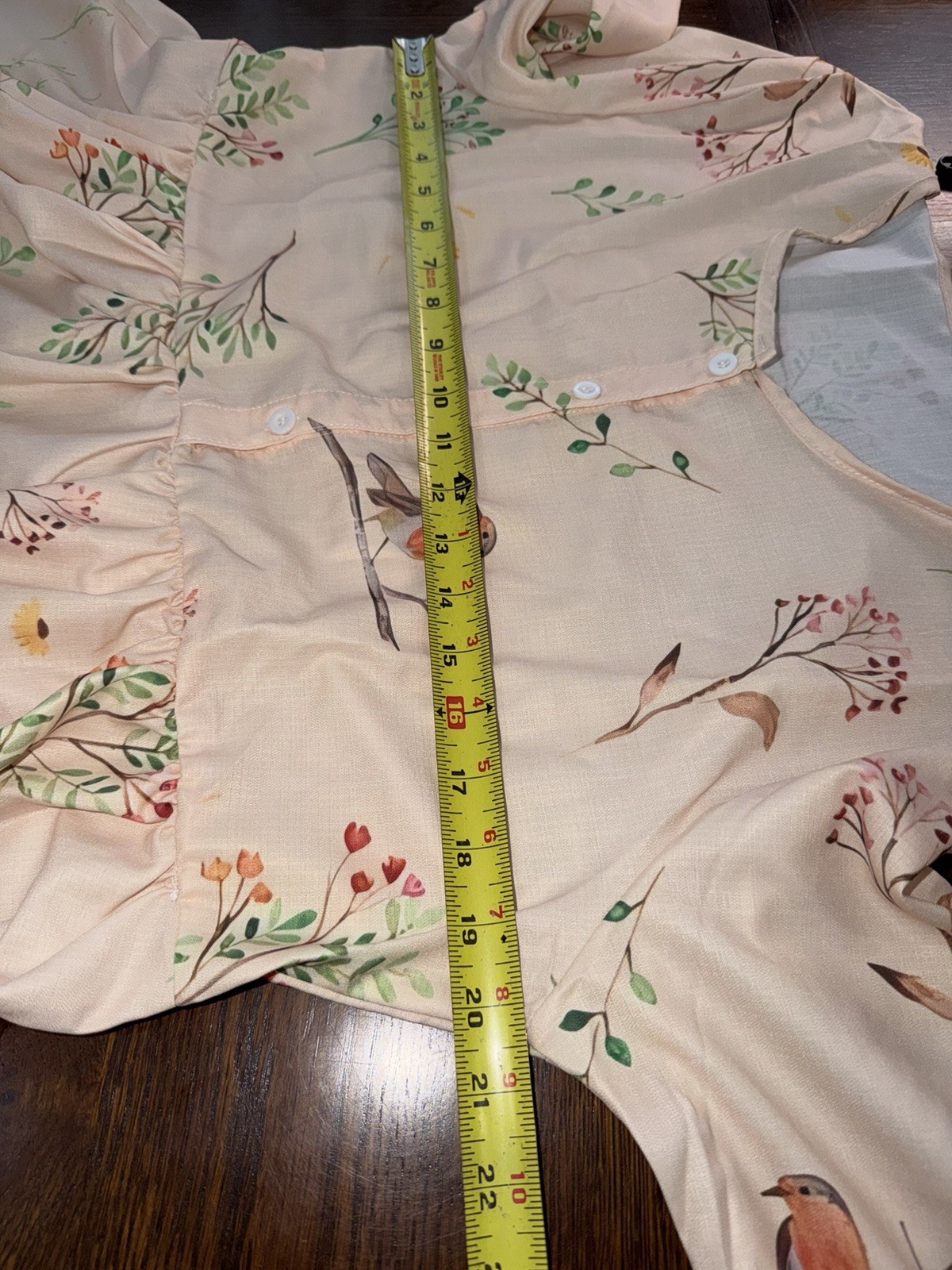 Women’s Cottage Core Prairie Peasant Midi Dress Sz L Boho Bird Ruffle Tiered New