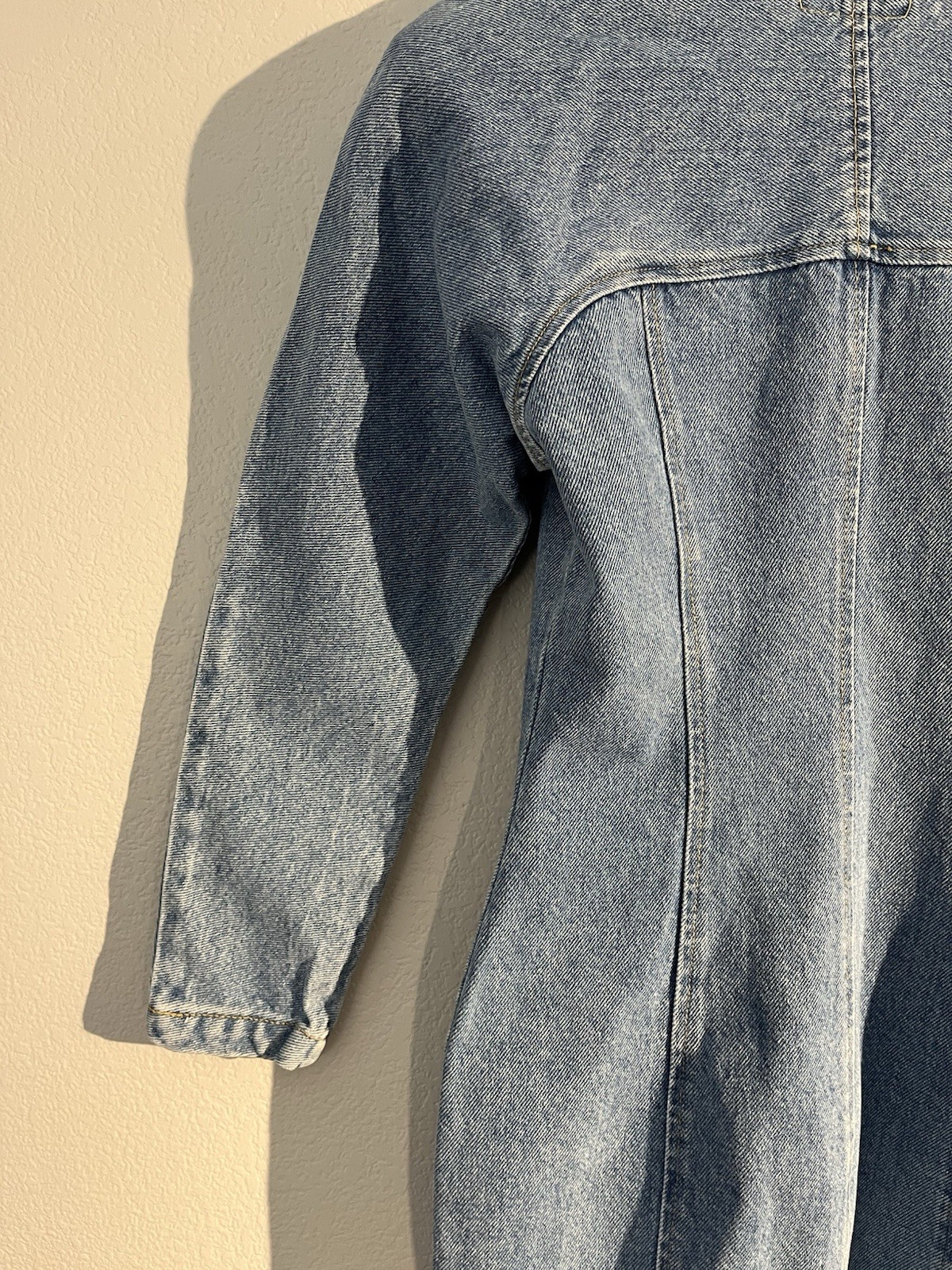 Paris Blues 80s 90s Vintage Light Denim Jean Snap Closure Bodycon Dress Size 3