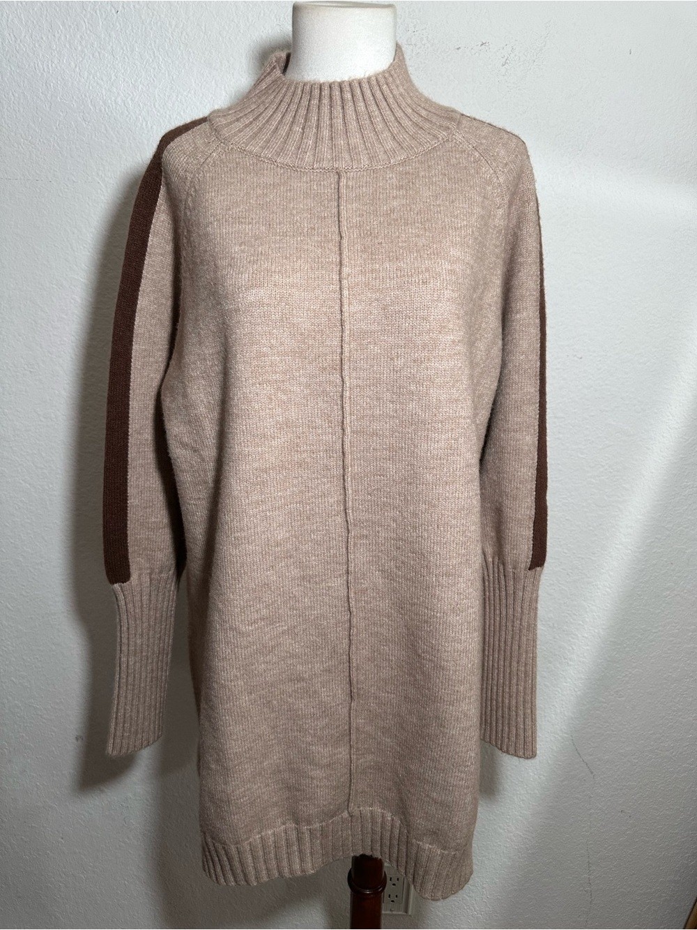 New Vici Mock Neck Long Sleeve Sweater Mini Dress Size Medium