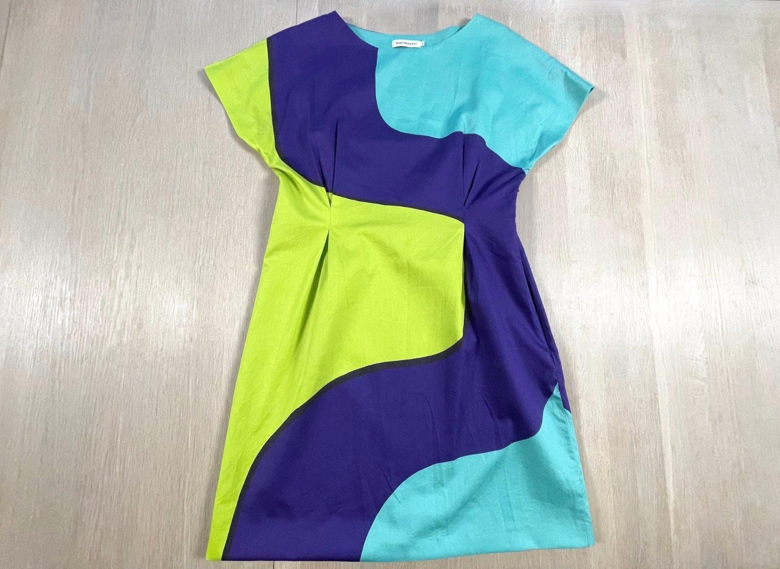 MARIMEKKO Vintage Dress, Colorful Geometric Dress, Finland, Size 38, M