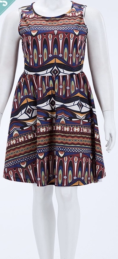 Auditions Abstract Boho Tribal Stretch Dress Plus XL 1XL 2XL 3XL – New!