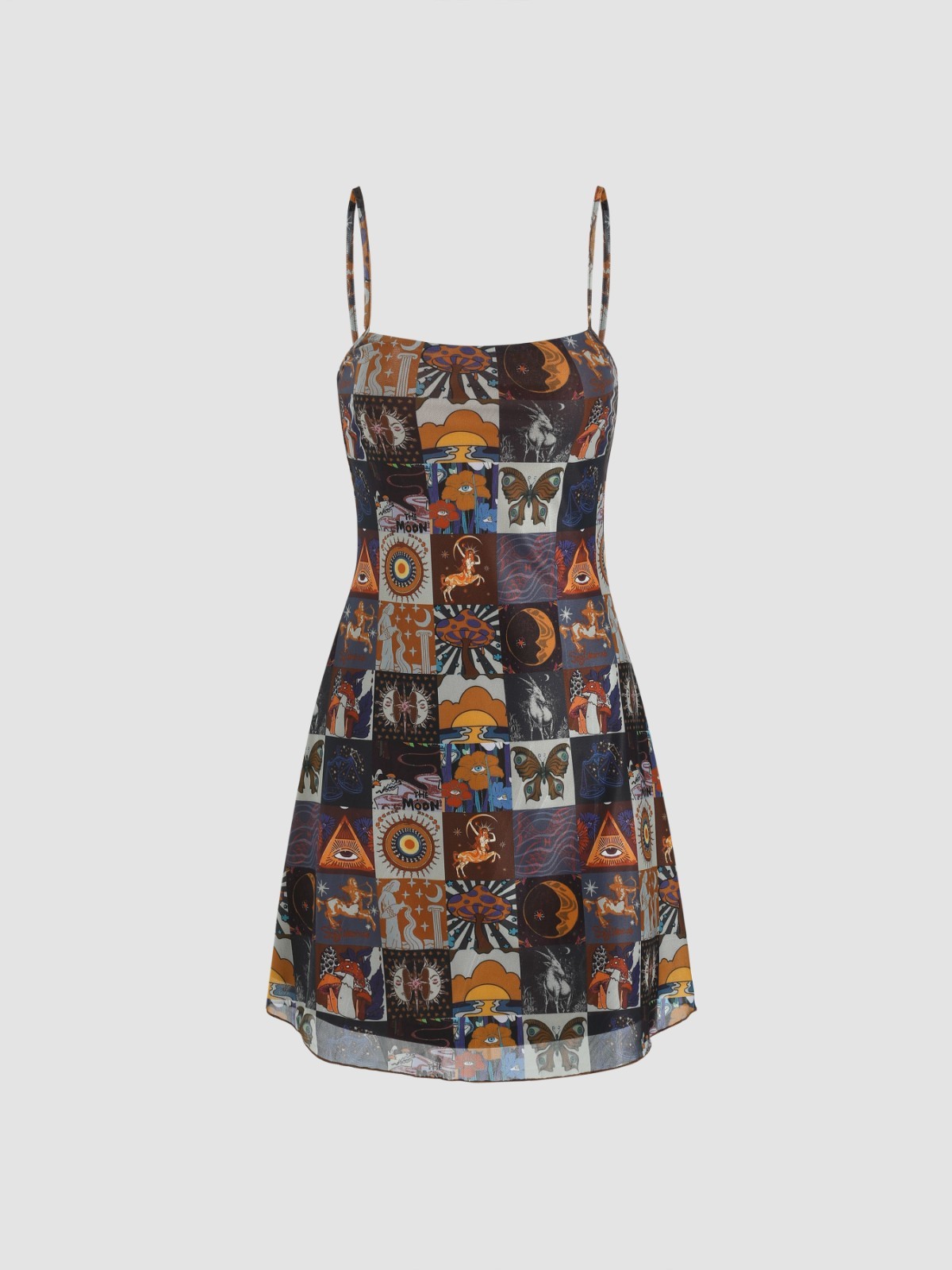 NWT Cider all over print mini dress. Cosmic, Celestial, Psychedelic, theme print