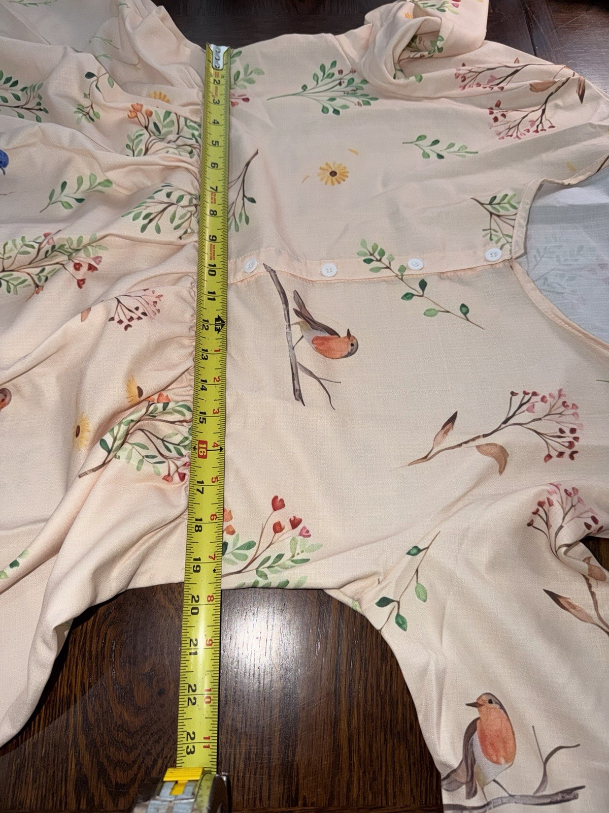 Women’s Cottage Core Prairie Peasant Midi Dress Sz L Boho Bird Ruffle Tiered New