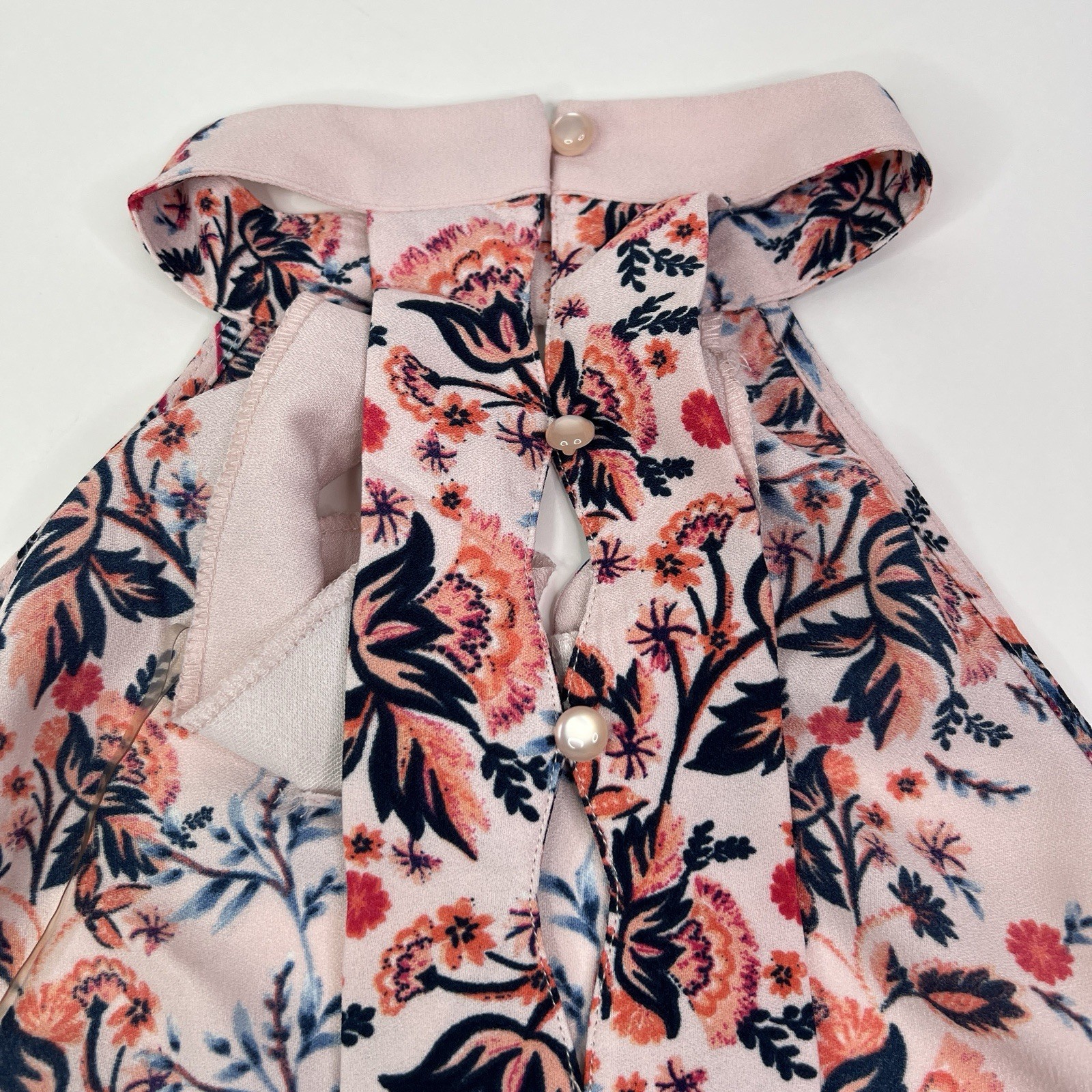 Blue Rain Women’s Midi Sleeveless Short Floral Pink Dress Size M