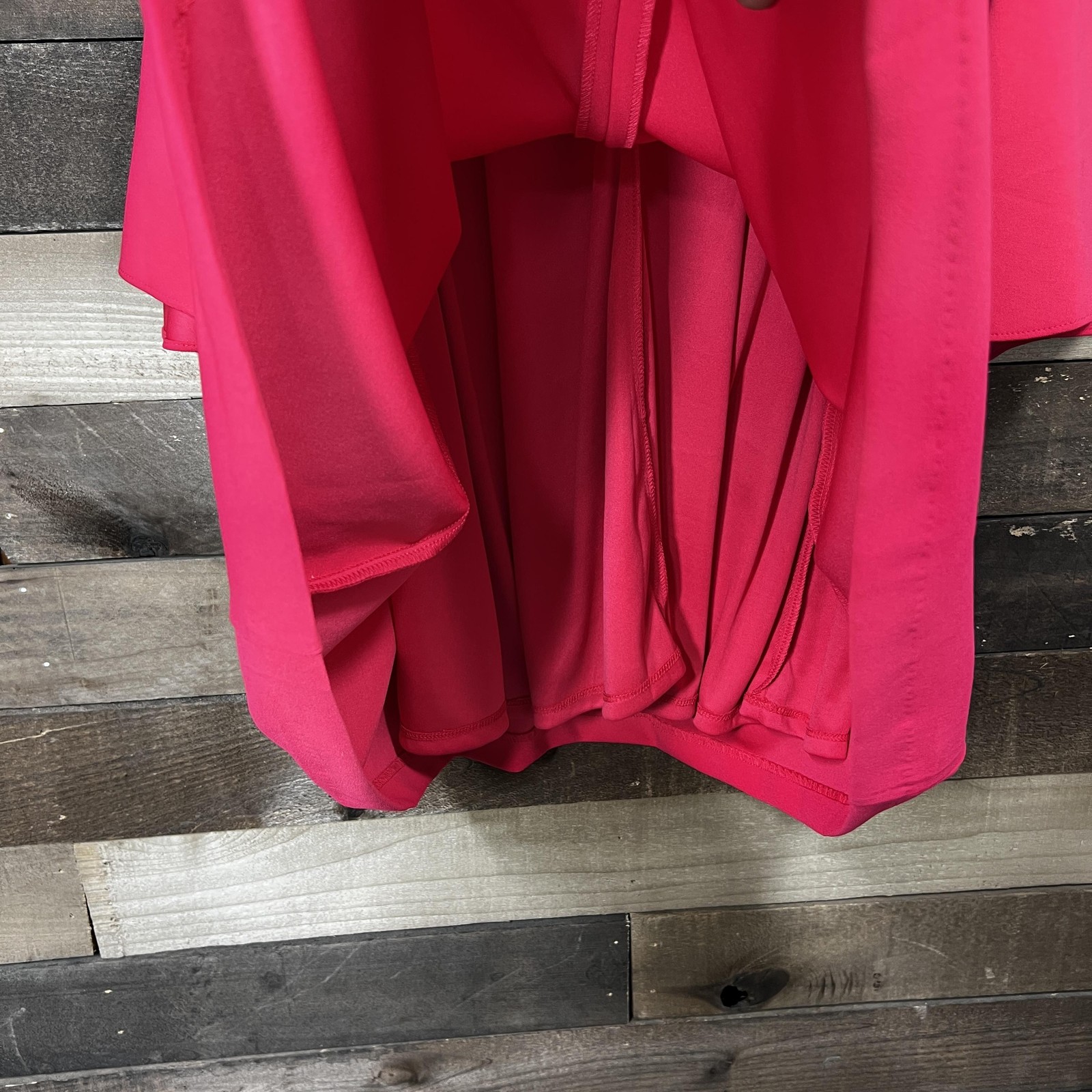 Lane Bryant Dress Womens 16 Pink Cold Shoulder Ruffle Bell Sleeve Knit