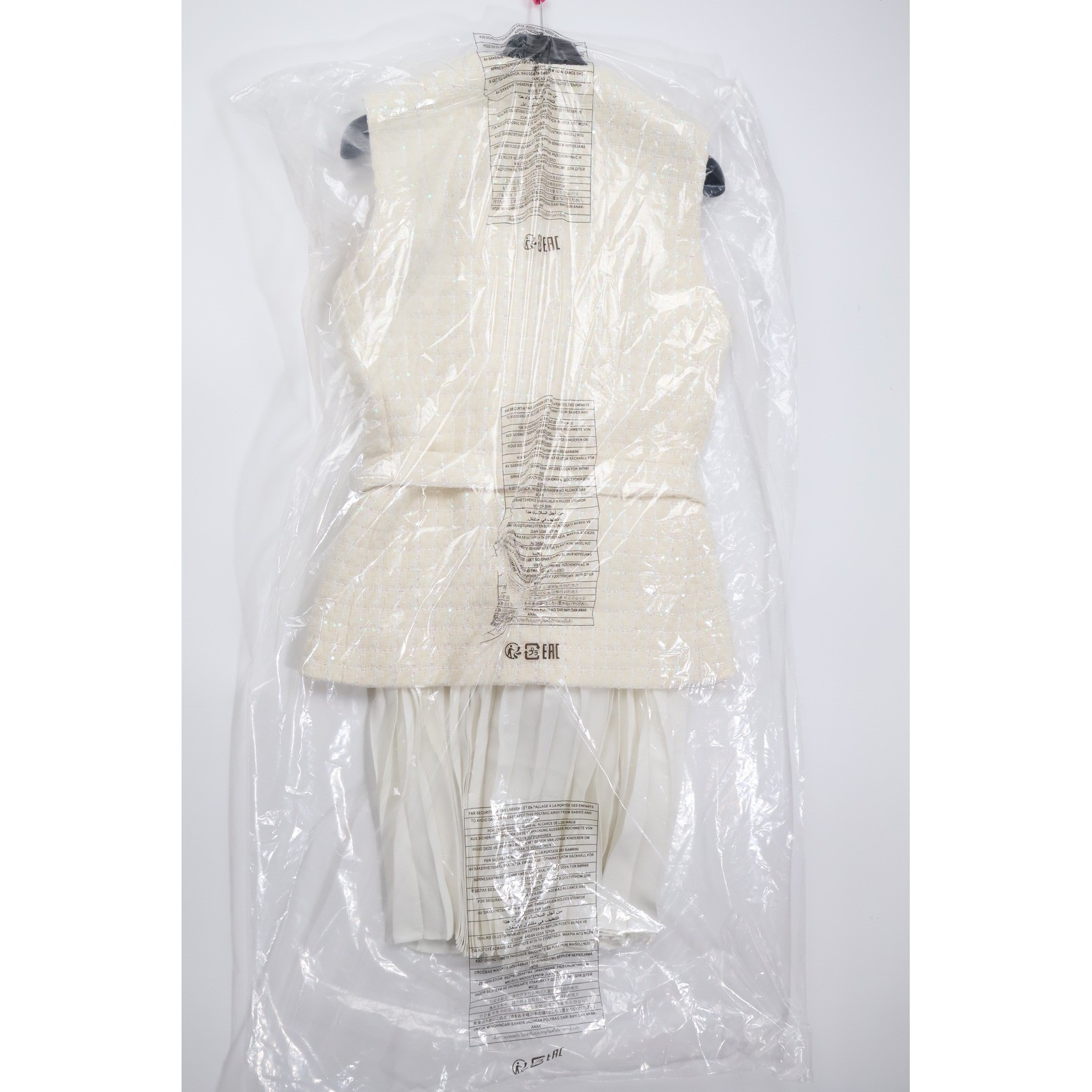 Sandro Bloom Tweed Pleated Mini Dress Fr 36 / US 4 Sequin MSRP $560