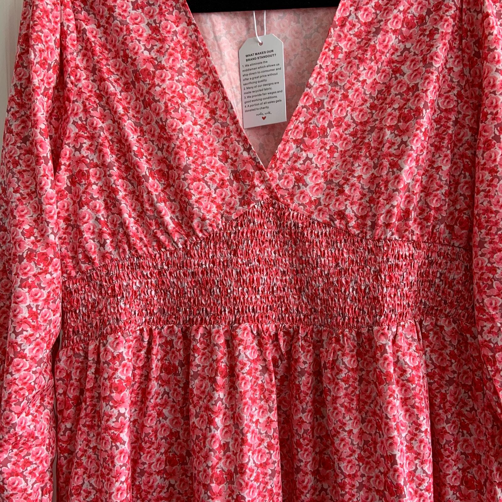Made With Love Large Floral Peasant Style Dress