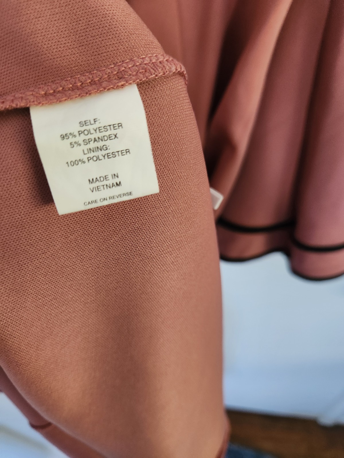 New York & Company Off-The-Shoulder Bell Sleeve Dress Dusty Rose Sheath Sz Large