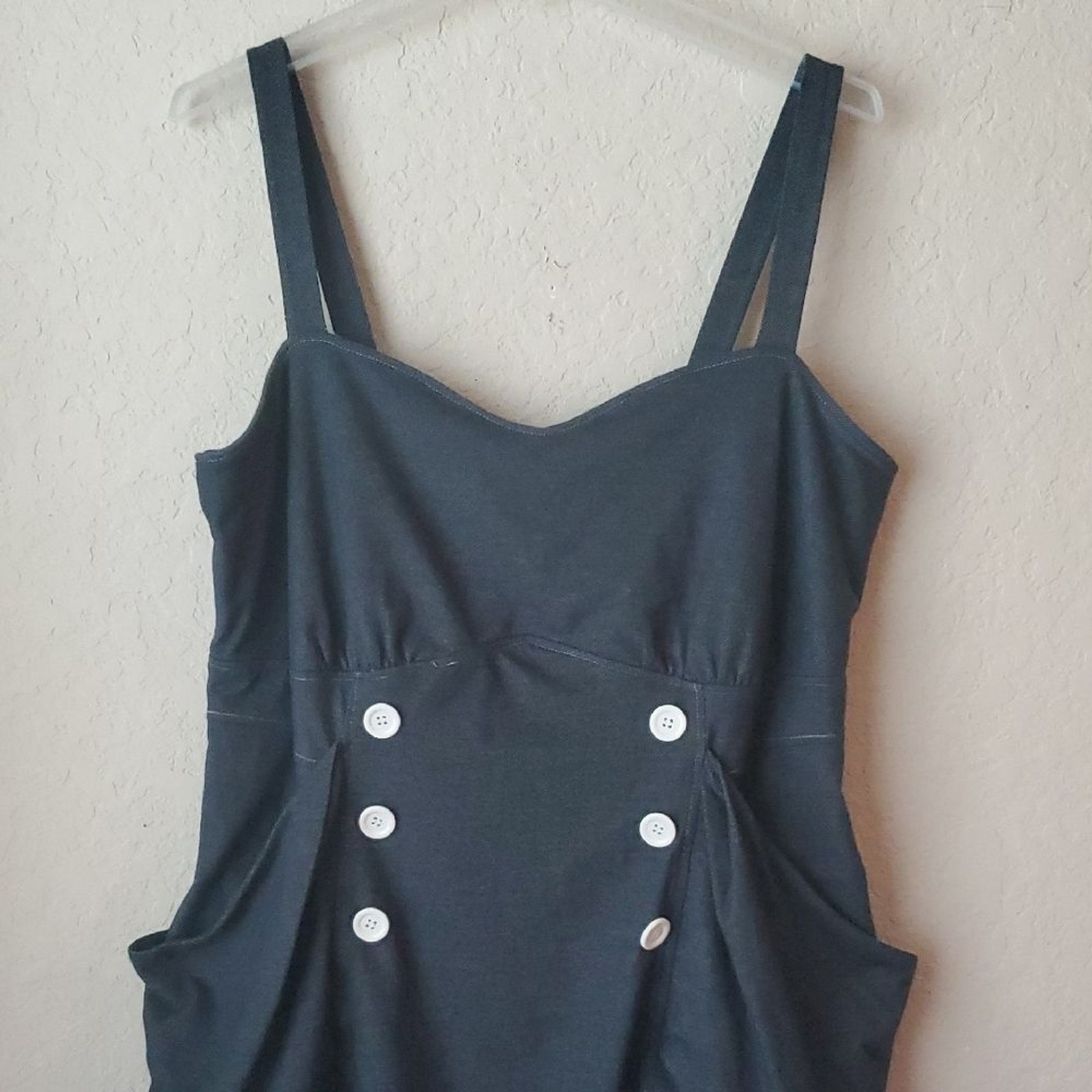 Torrid Vintage Retro Sailor Denim Dress Size 22 Double Breasted Sweetheart