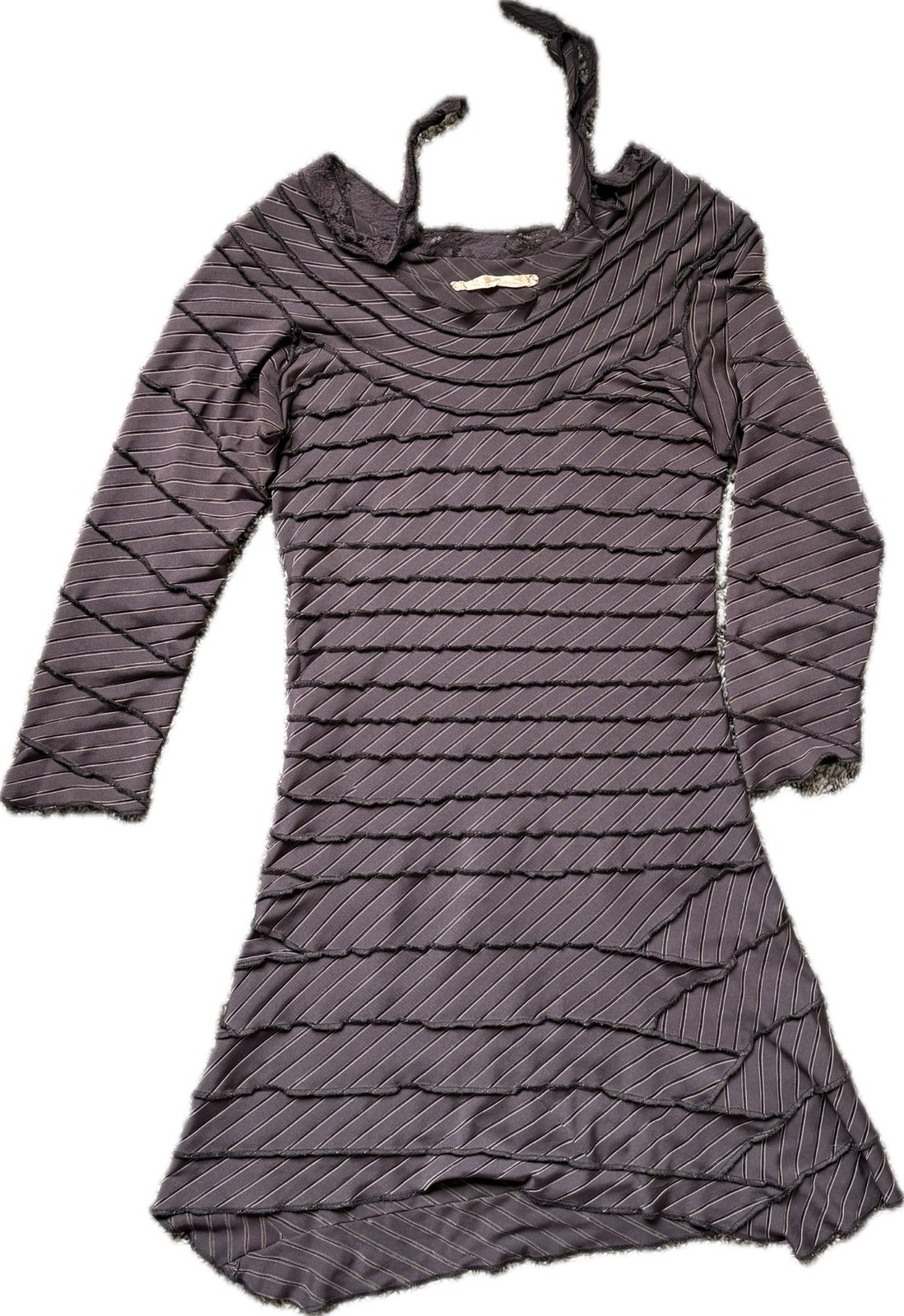 $460 OOAK Selma Karaca S/M Spiral Ribbon Dress Mini Stretch Knit Art To Wear