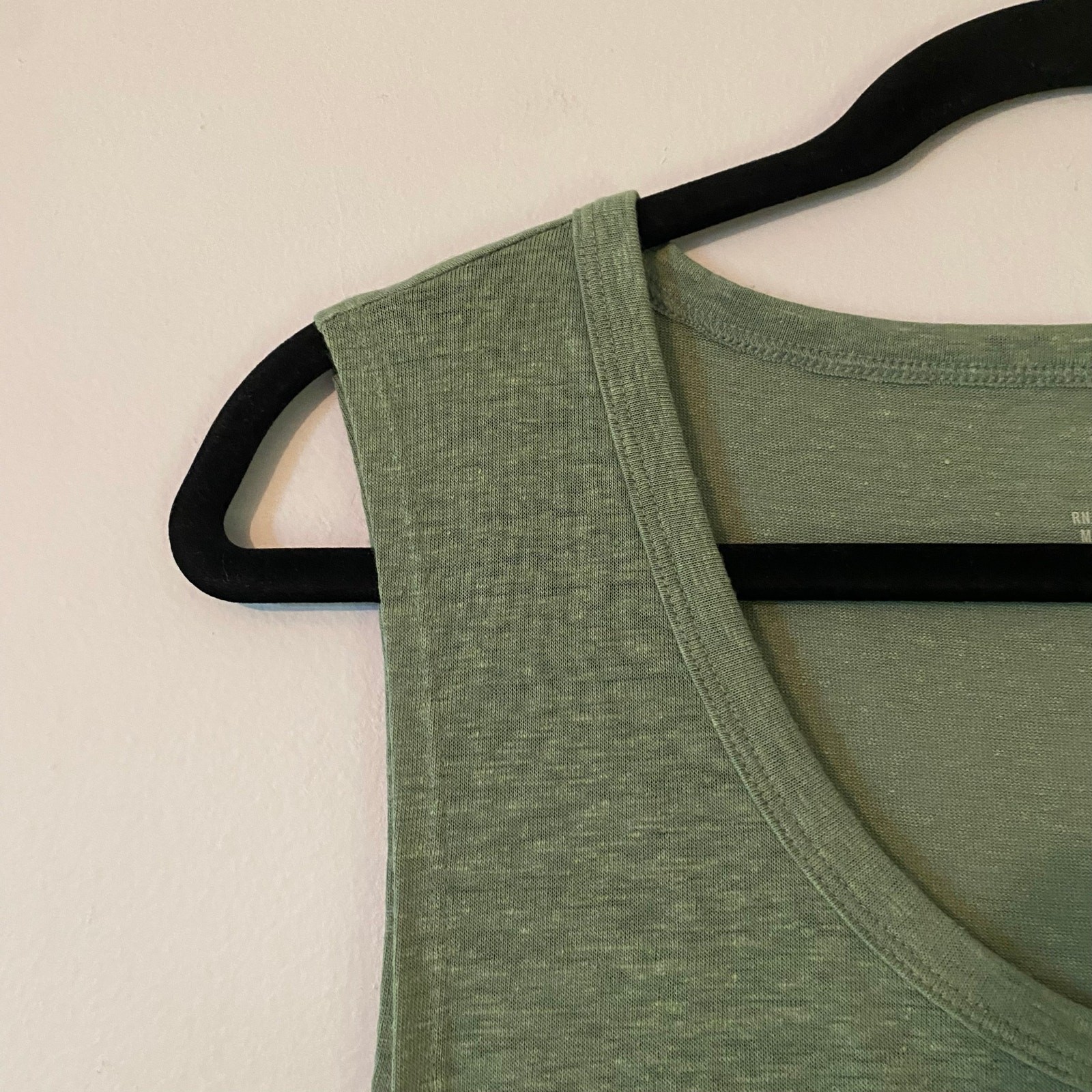 NWT Aerie Green Sleeveless Tank Midi Dress Linen Blend Women’s size Medium