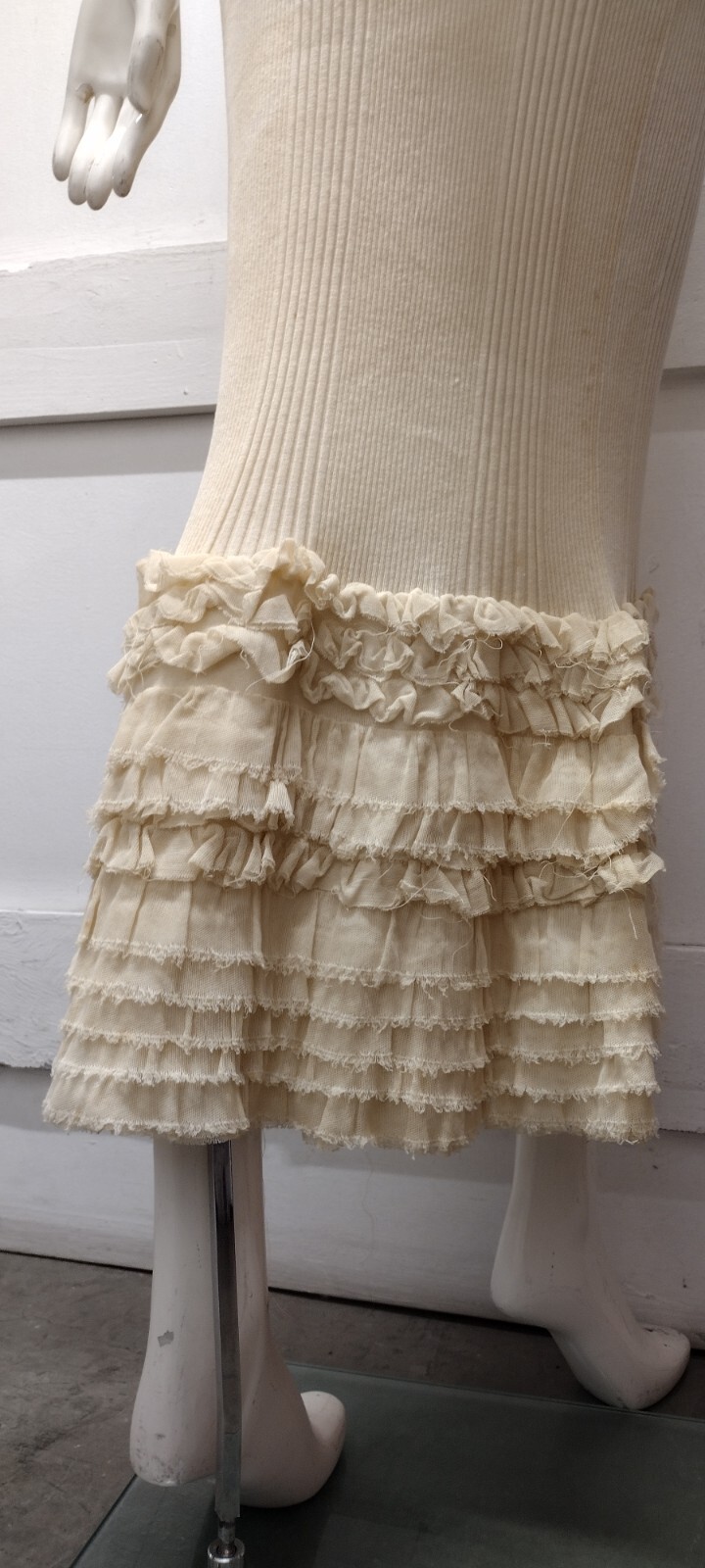 JEAN PAUL GAULTIER Cotton Gauze Beige Tank Dress 80s Pour Equator JPG Avantgarde