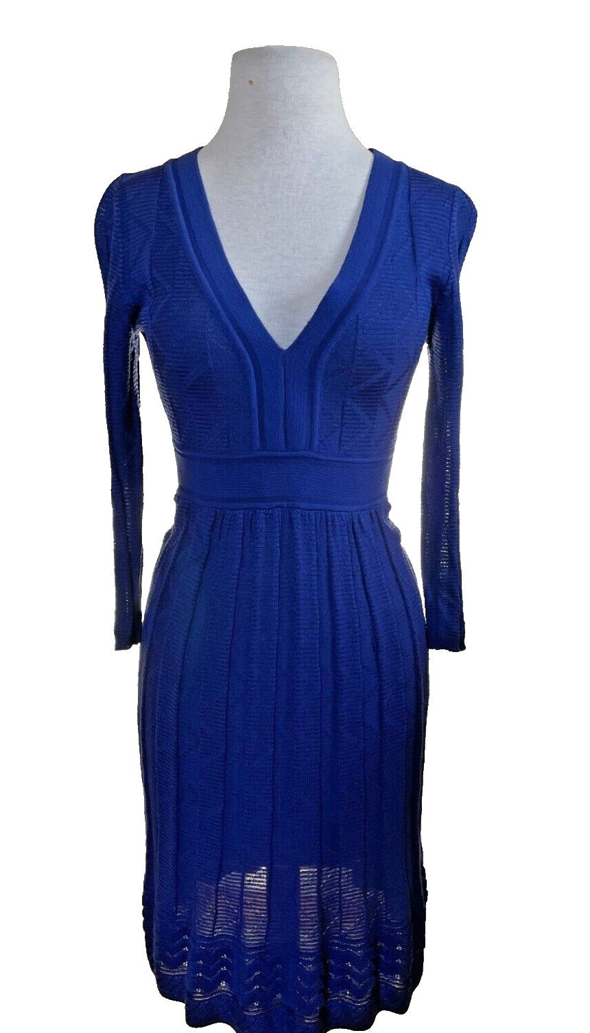 M Missoni Blue Chevron Dress