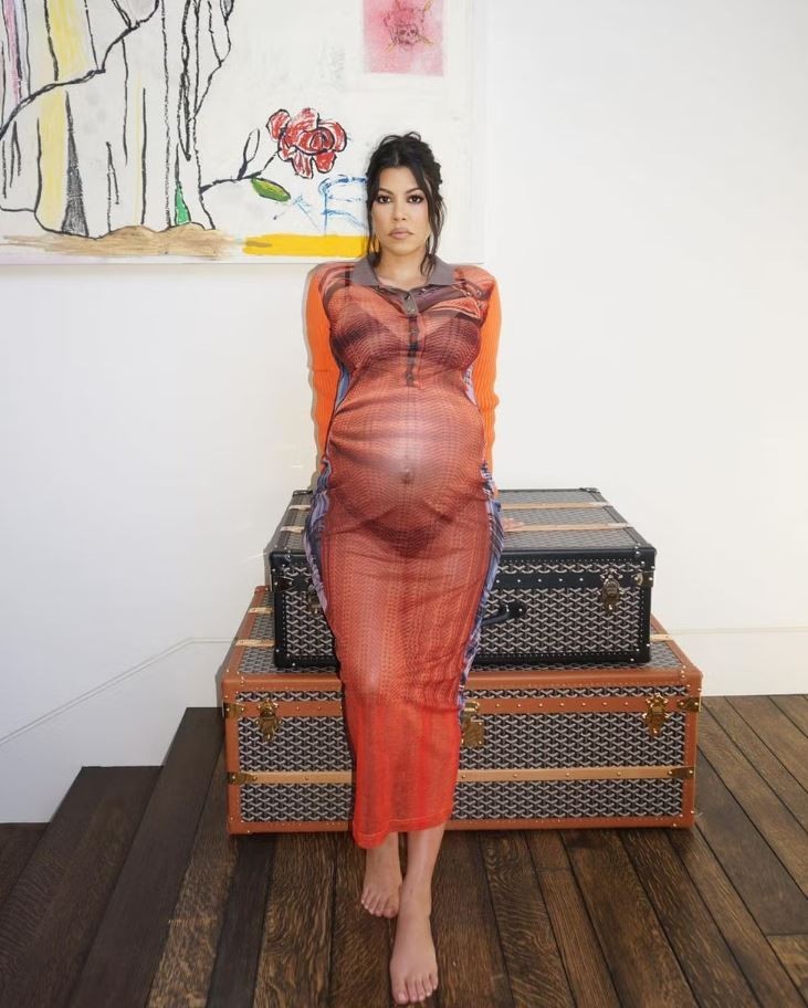 Jean Paul Gaultier × Y/Project Orange Collared Trompe L’oeil Maxi Dress | Sz XS