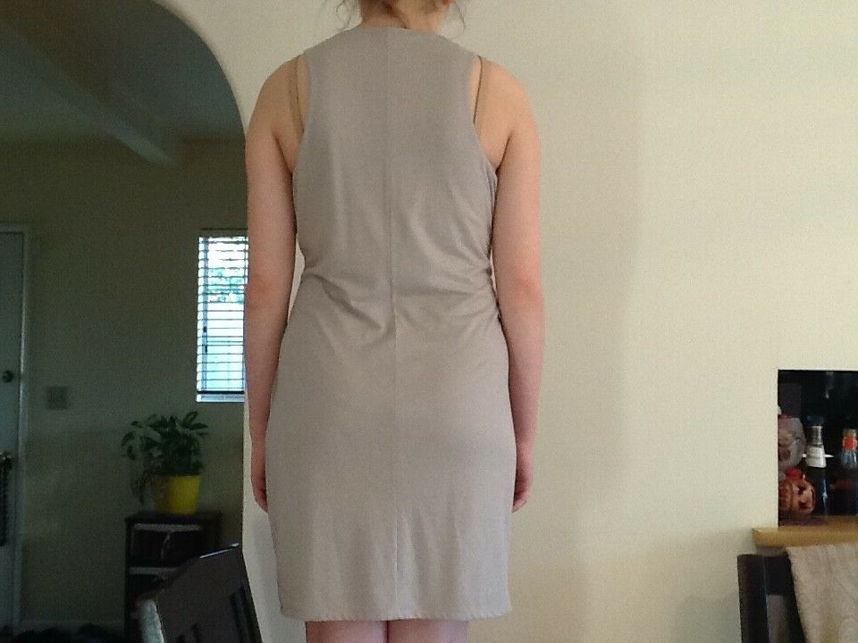 A/X Armani Exchange Dress Spring-Summer,Sleeveless,Draped,Wrap,Silver Zipper,L/G