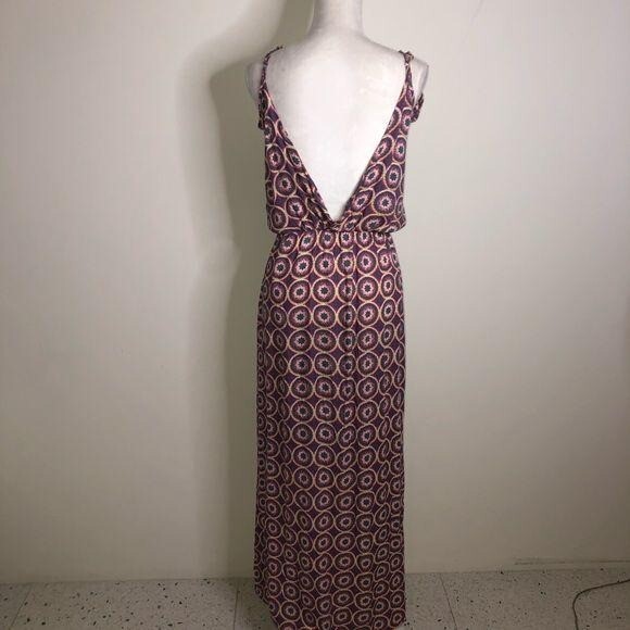 Tiare Dress Womens One Size Pink Gray Hawaii Elastic Waist Straps High Low Aloha