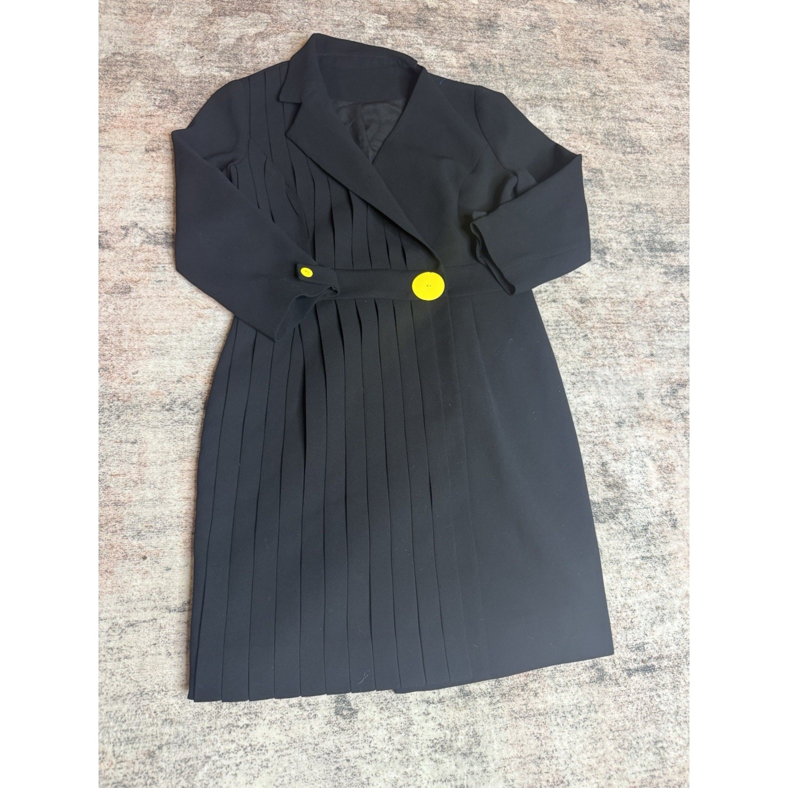 Modele Depose Blazer Dress Jacket Size XS Silk Lining Pleated Made in Italy