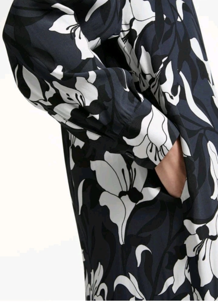 KIN John Lewis Loki Floral Print Button Collar Midi Dress Size 12