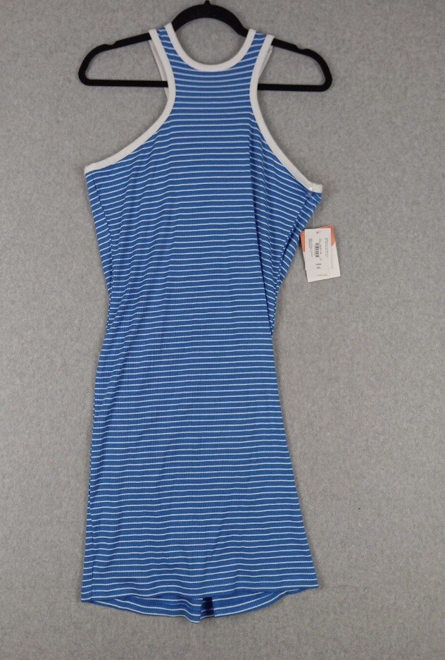 Sports Illustrated Women’s Size Large Athletic Tank Dress Racer Back Stripes NWT