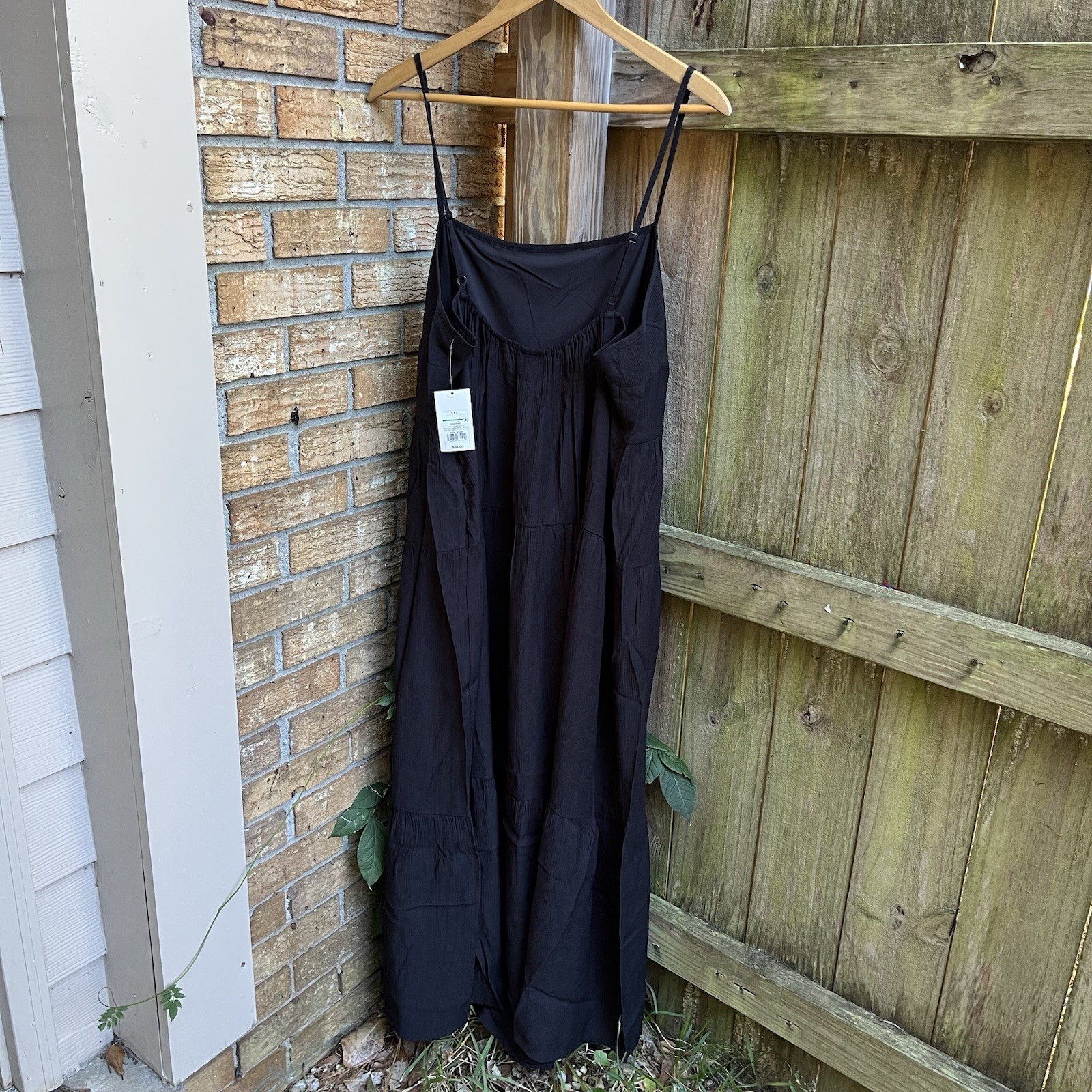 Women’s Tiered Maxi A-Line Dress – A New Day Black XXL