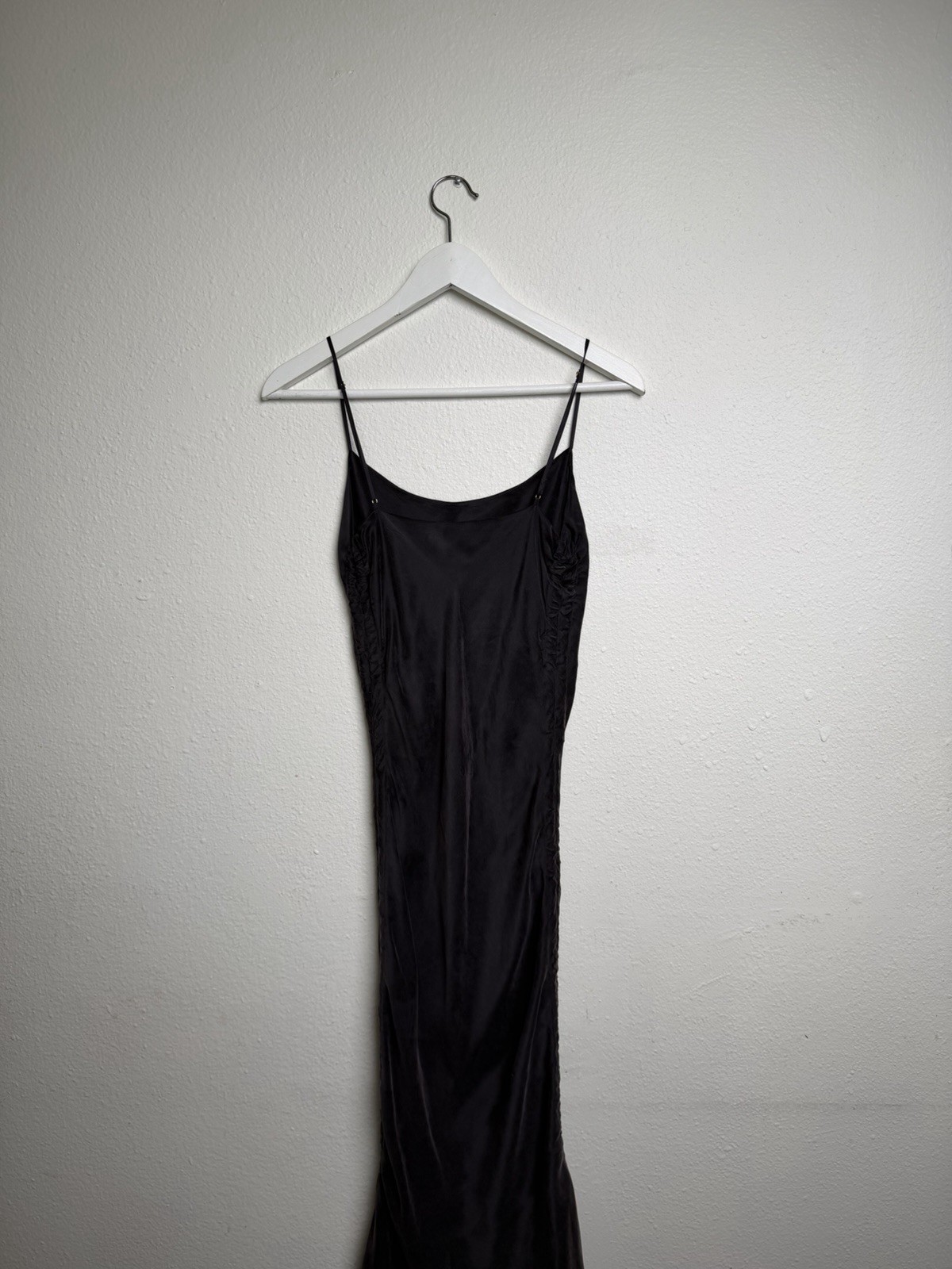 ZIMMERMANN Charcoal Gray Silk Slip Dress Scoop Neck Cami Sz 0 100% Silk