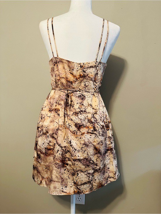 NWT ZARA Satin Effect Print Wrap Dress – Large