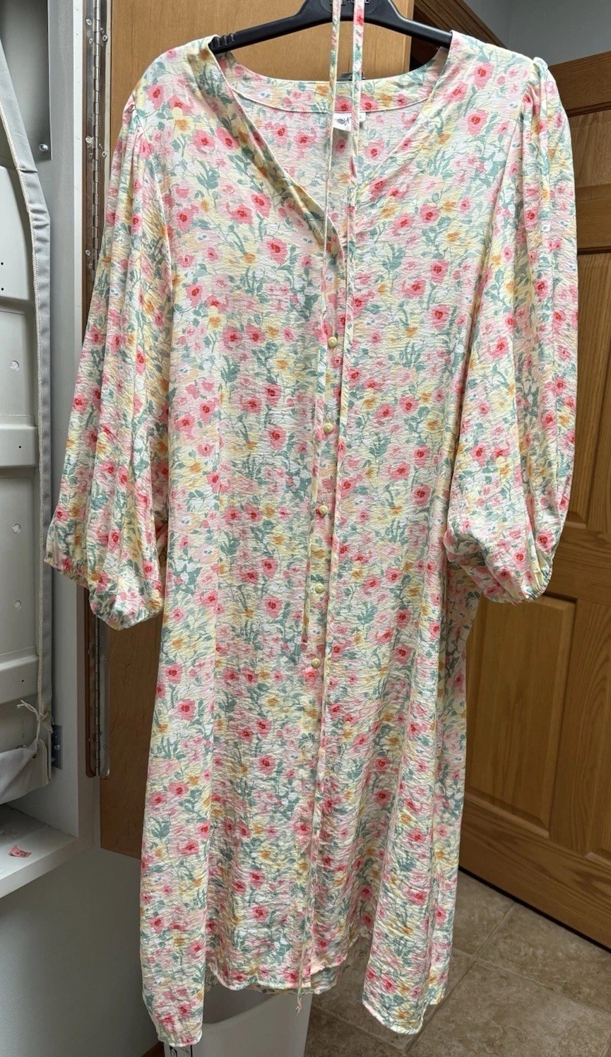 Pola Design From Finland Dress. Button Front, Floral Pattern, EcoVero, Size XL