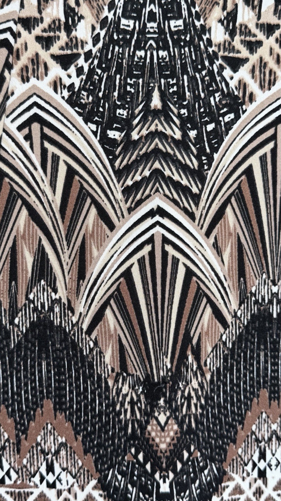 Rabbit Rabbit Designs Maxi Dress Women’s 10 Sleeveless Boho Stretch Geometric