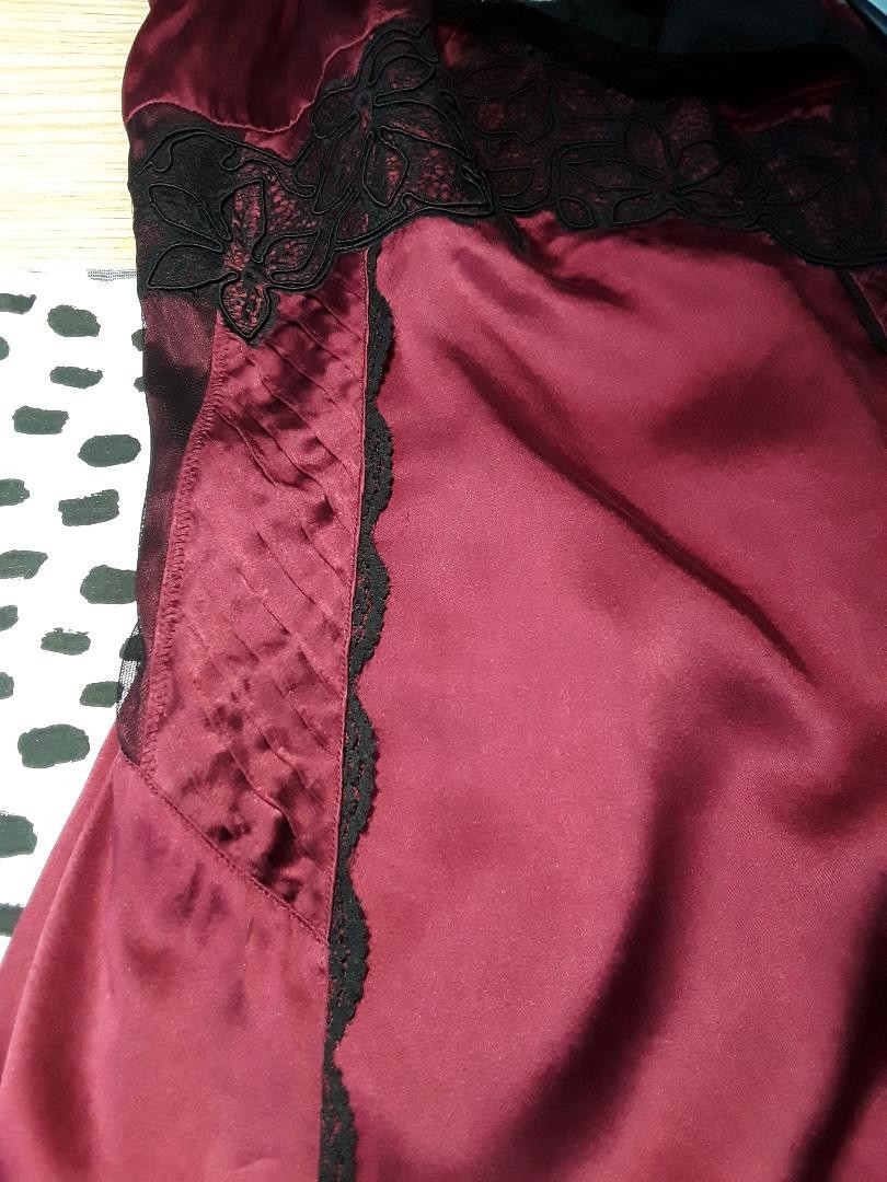 Karen Millen red and black silk dress uk size 10. Great party dress.