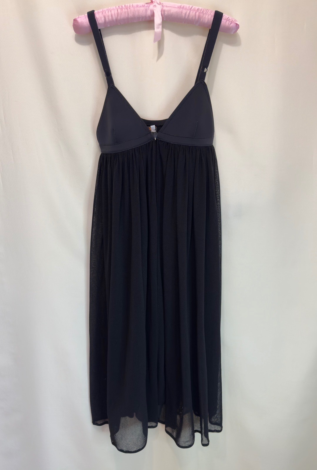 Jean Paul Gaultier Soleil Black Sheer Mesh Babydoll Dress