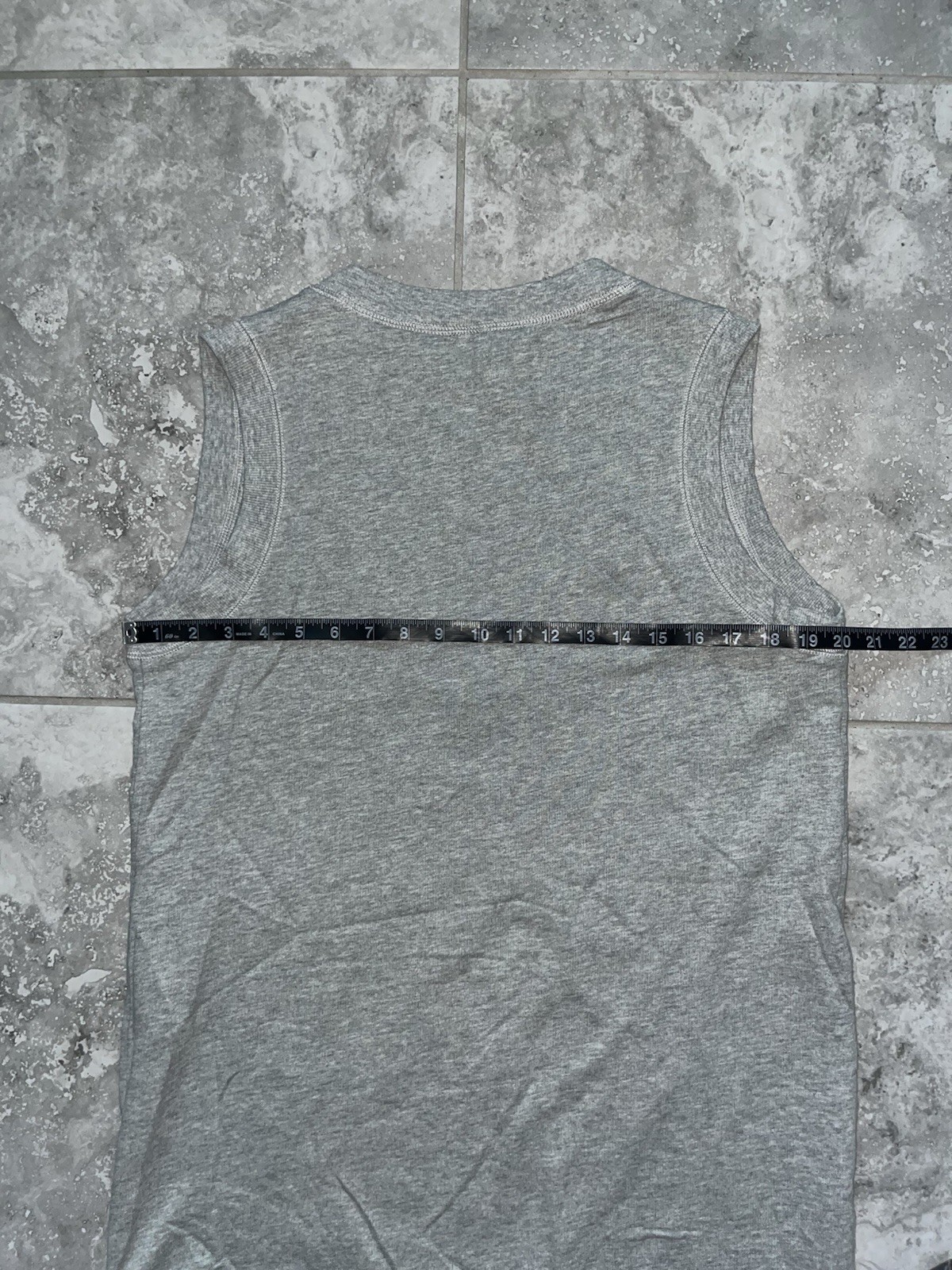 Norma Kamali Cotton Blend Sleeveless V Neck Sweatshirt Tunic Mini Dress Gray L