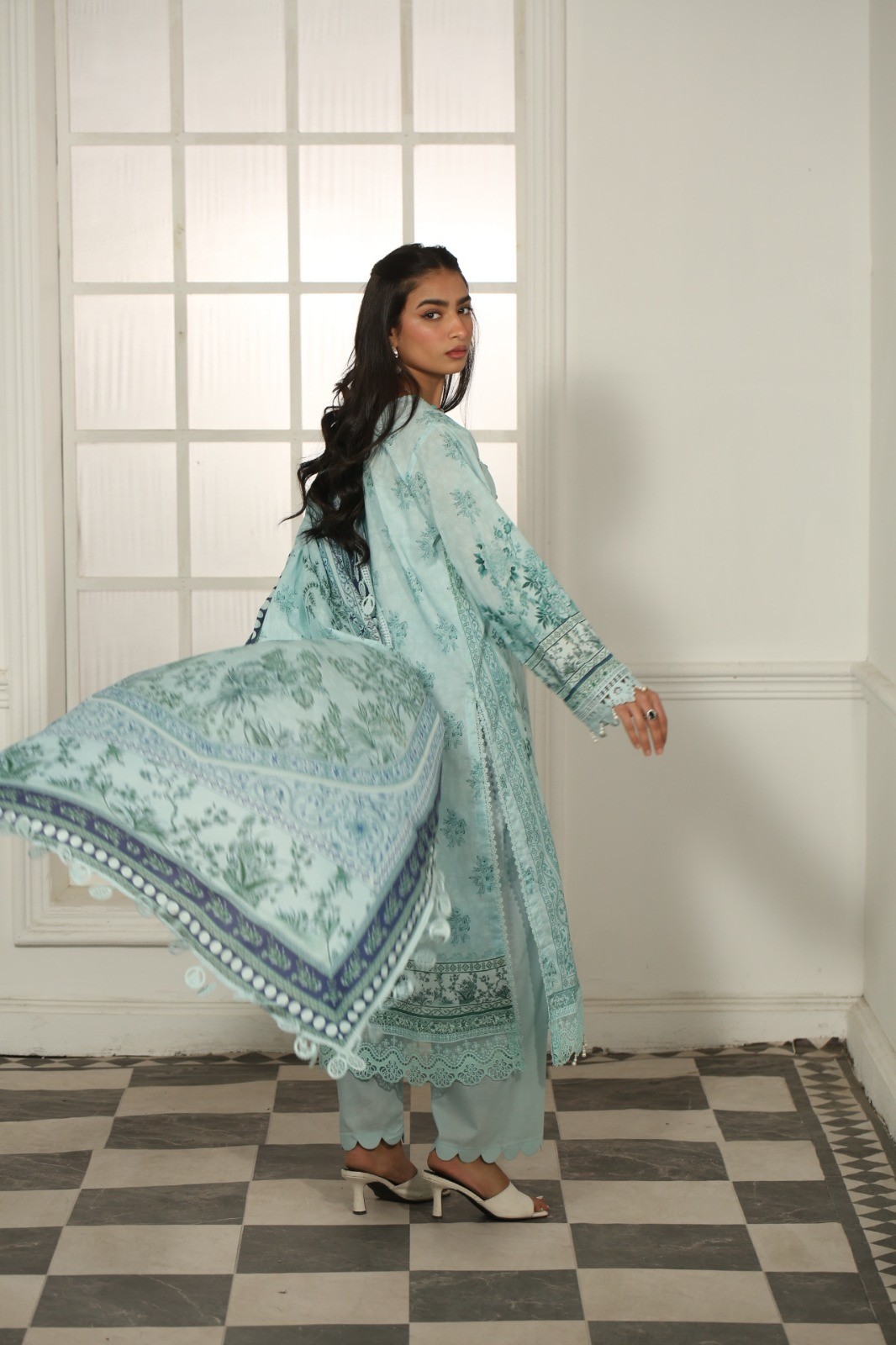Mausummery 3 Piece Stitched Digital Printed Lawn Suit – MARINE