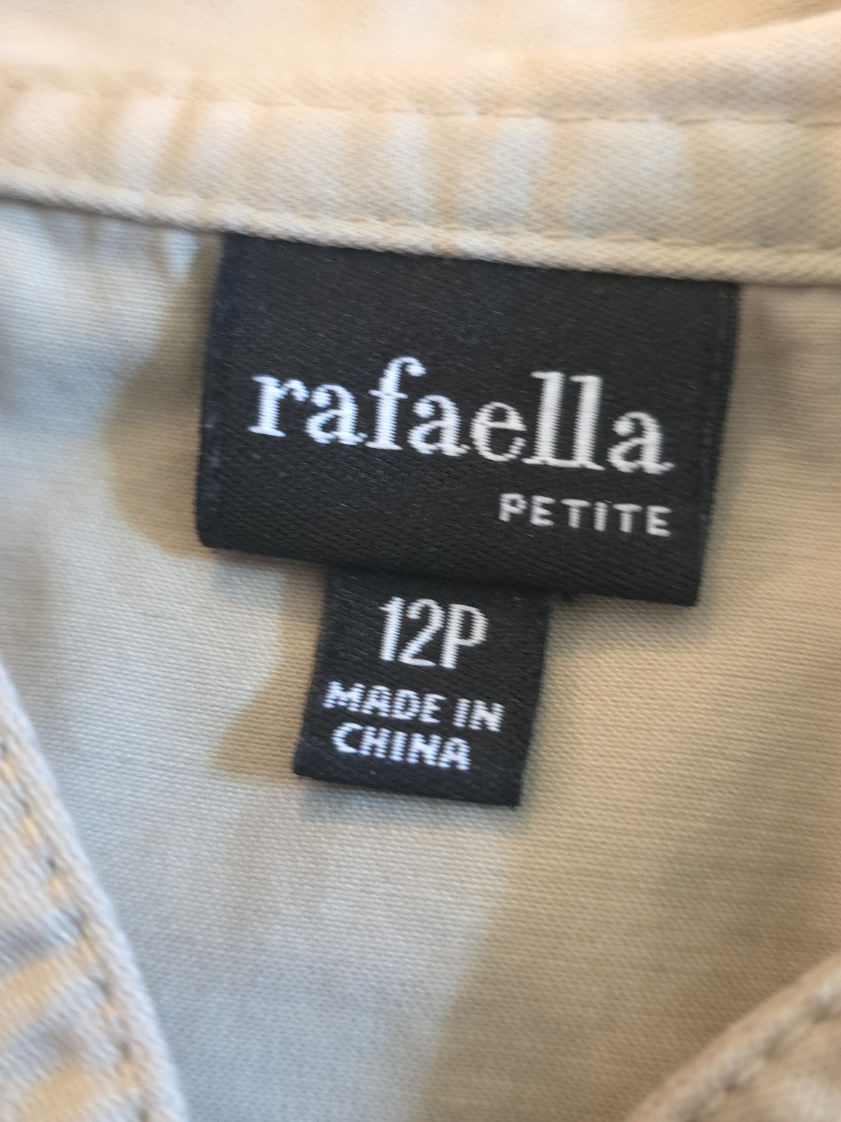 Rafaella Women’s Khaki Canvas Button Up Cotton Stretch Cargo Dress Size 12P