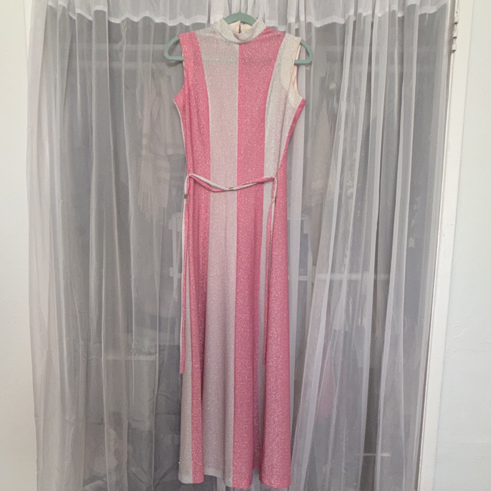 Vintage space age 1960’s Trends by Jerrie Lurie color block Glitter Dress Size 6
