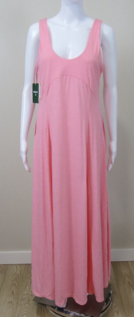 NEW Halara U Neck Flowy Maxi Casual Tank Dress SIZE Medium Pink