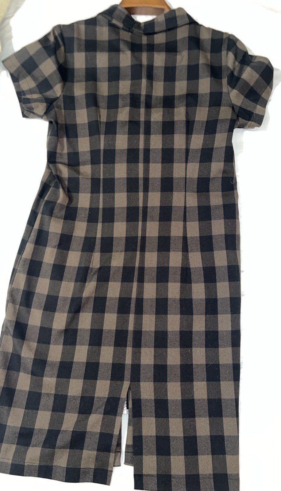 MNG by Mango gray & Black Sheath Dress XL Career Office Business Professional