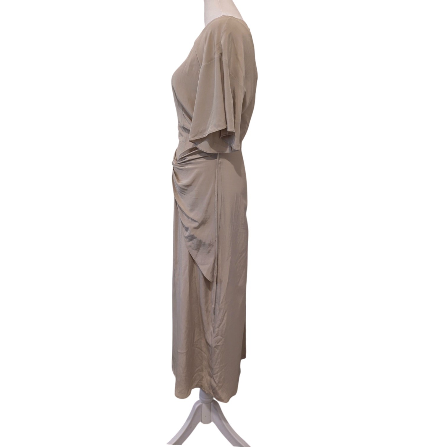 & Other Stories Asymmetric Twist Detail Midi Dress Sz 4
