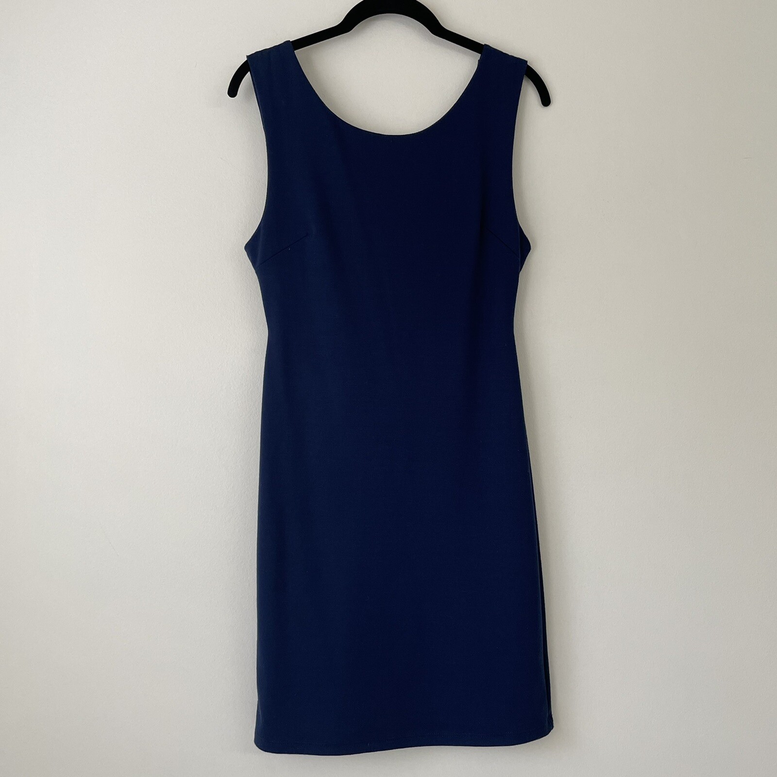 S.H.E. Soul Harmony Energy Navy 2 Stripe Back Dress Size Small