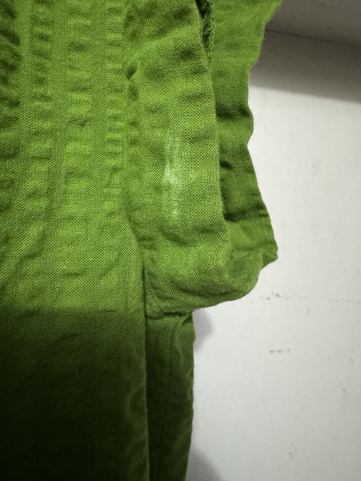 Time and Tru Women’s S Green Solid Shirt Dress Collared Sleeveless Button Knee