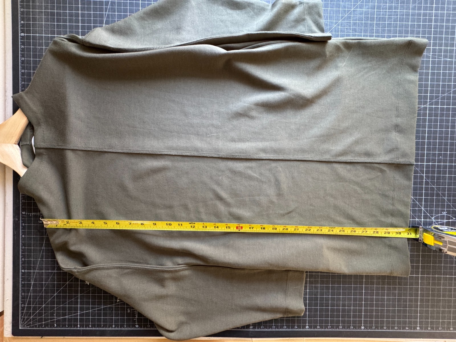 Prologue Relaxed Fit Knit Dress Long Sleeve Olive Green Size S with pockets