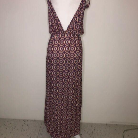 Tiare Dress Womens One Size Pink Gray Hawaii Elastic Waist Straps High Low Aloha
